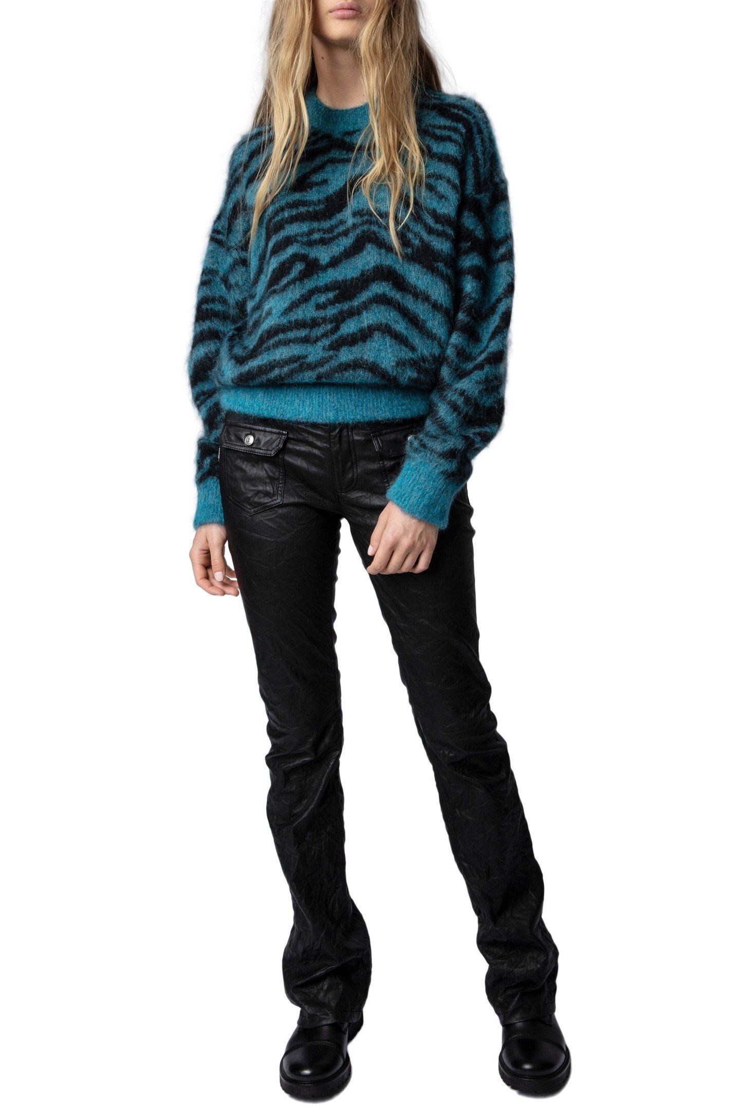 RITA TIGER MOHAIR JUMPER BLUE 5
