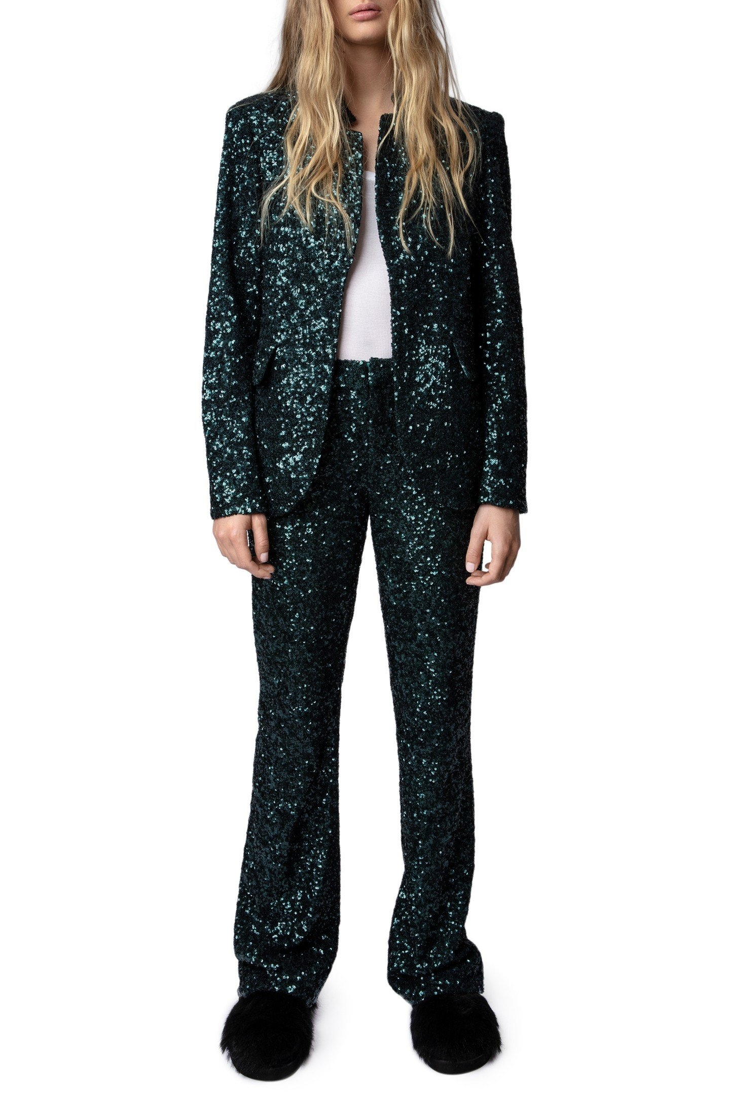 PISTOL SEQUINS PANTS PEACOCK 5