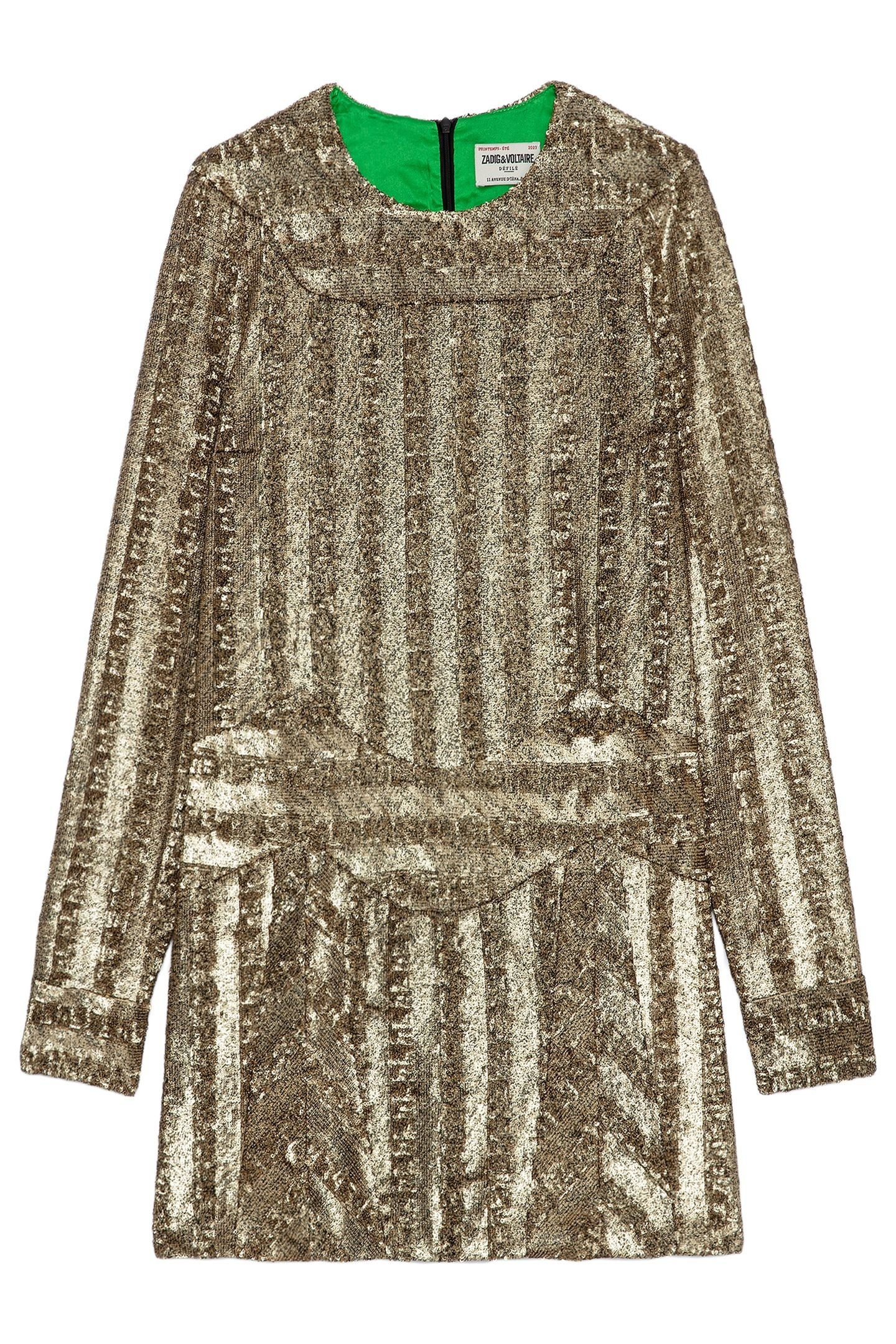 ROYSSE SEQUINS DRESS BRONZE 4