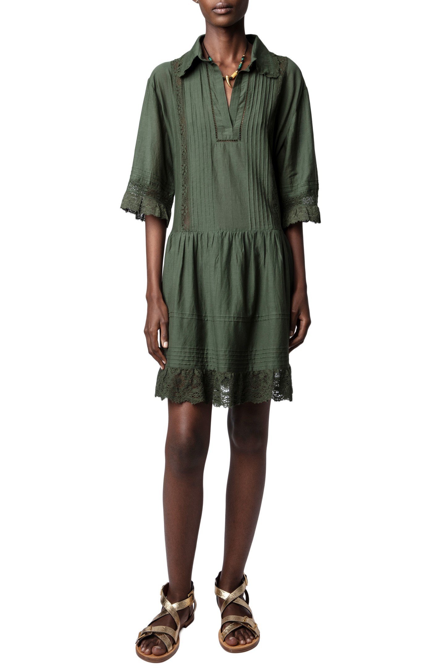 ROSEA TOMBOY DRESS KAKI 5