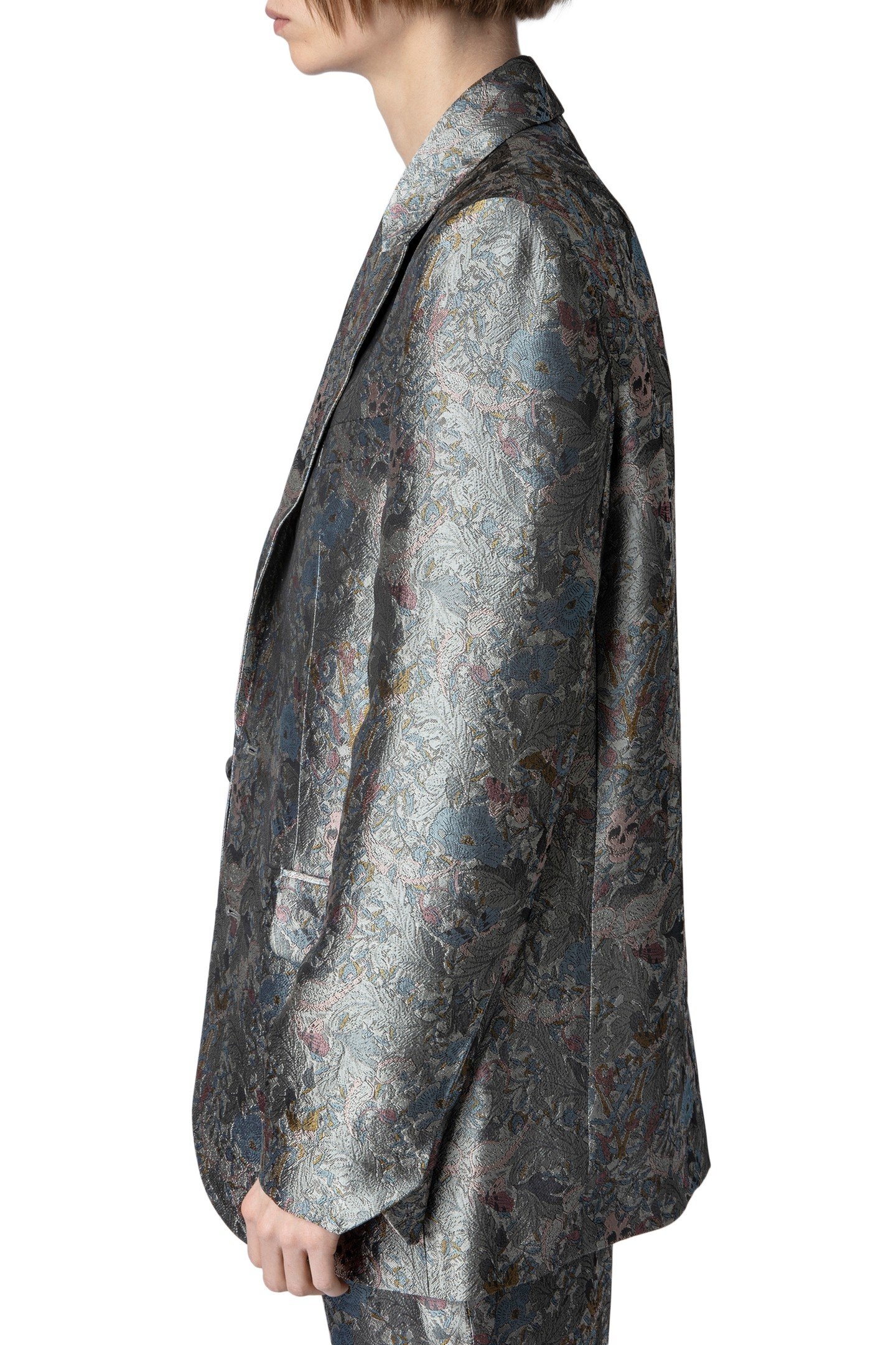 VEGY JACQUARD BRITISH FLOWERS BLAZER KAKI 2