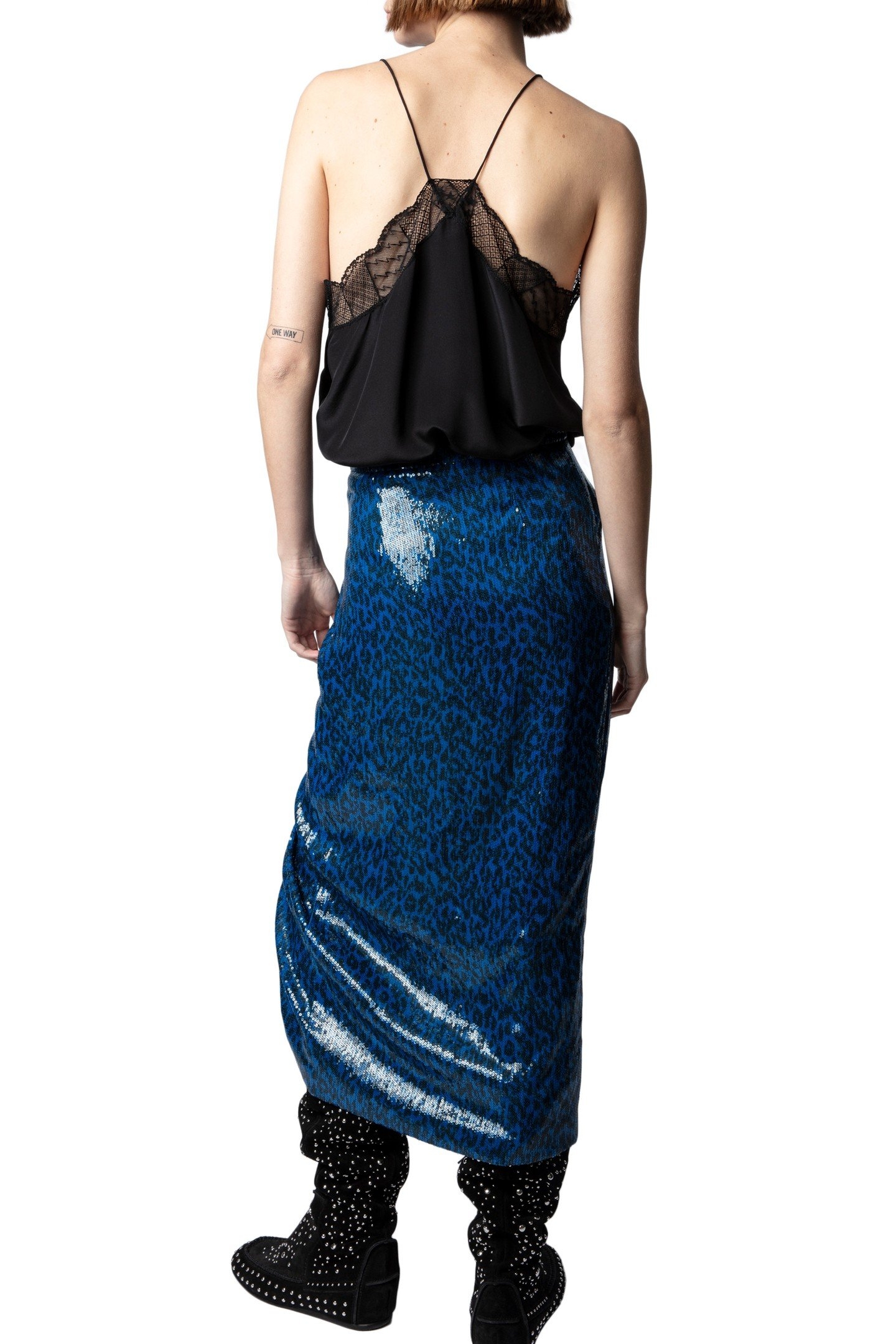 JAMELIA SEQUINS LEO SKIRT AZUR 6