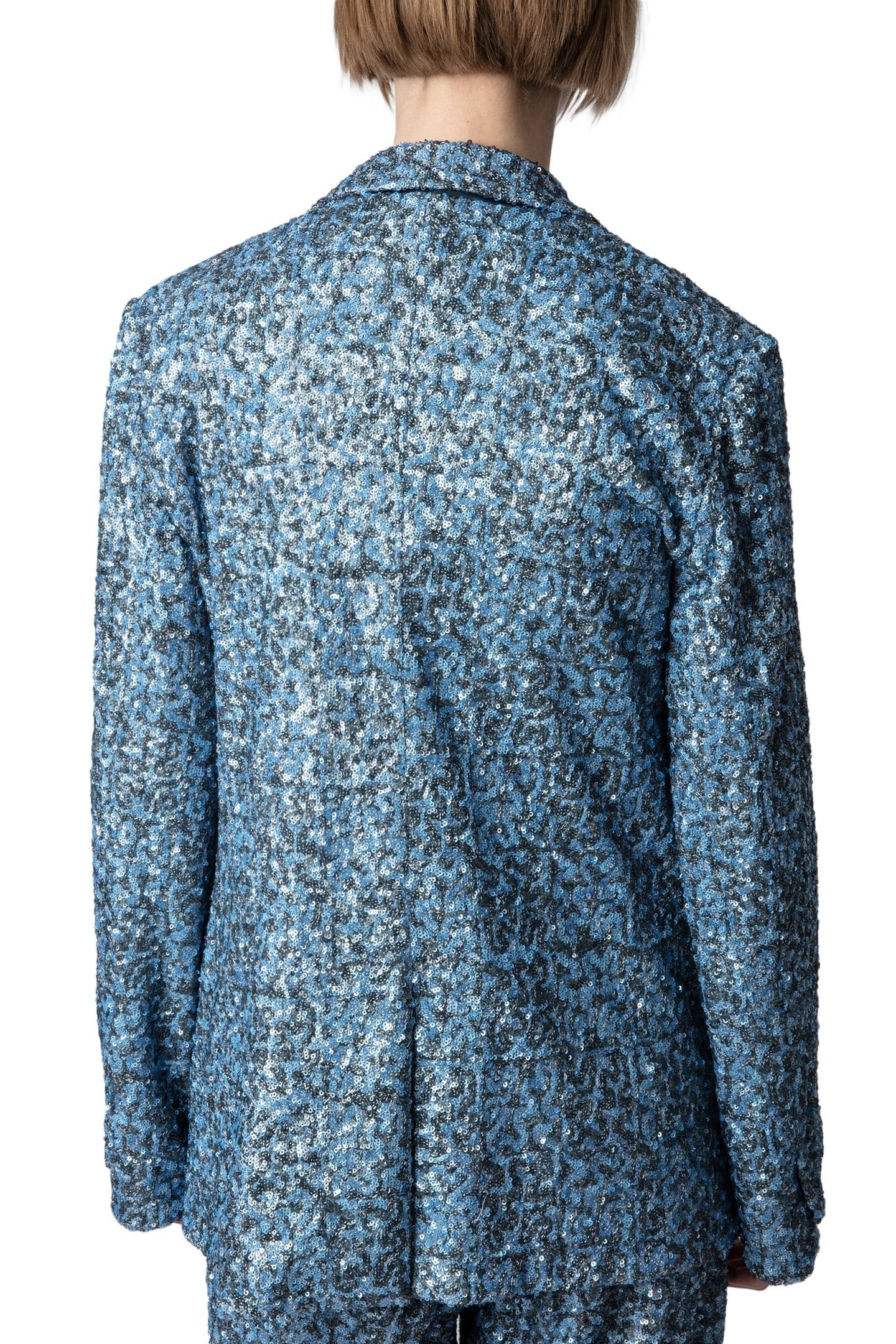 VANILLE SEQUINS OVERSIZED BLAZER DENIM 2