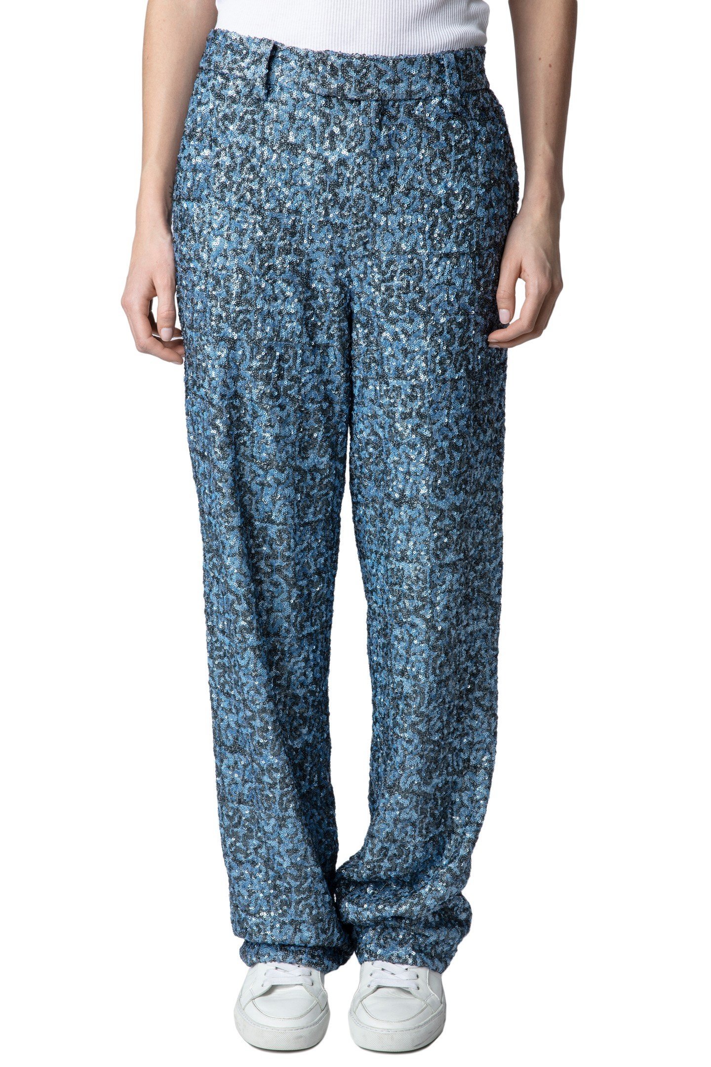 PETER LARGE SEQUINS PANTS DENIM 1