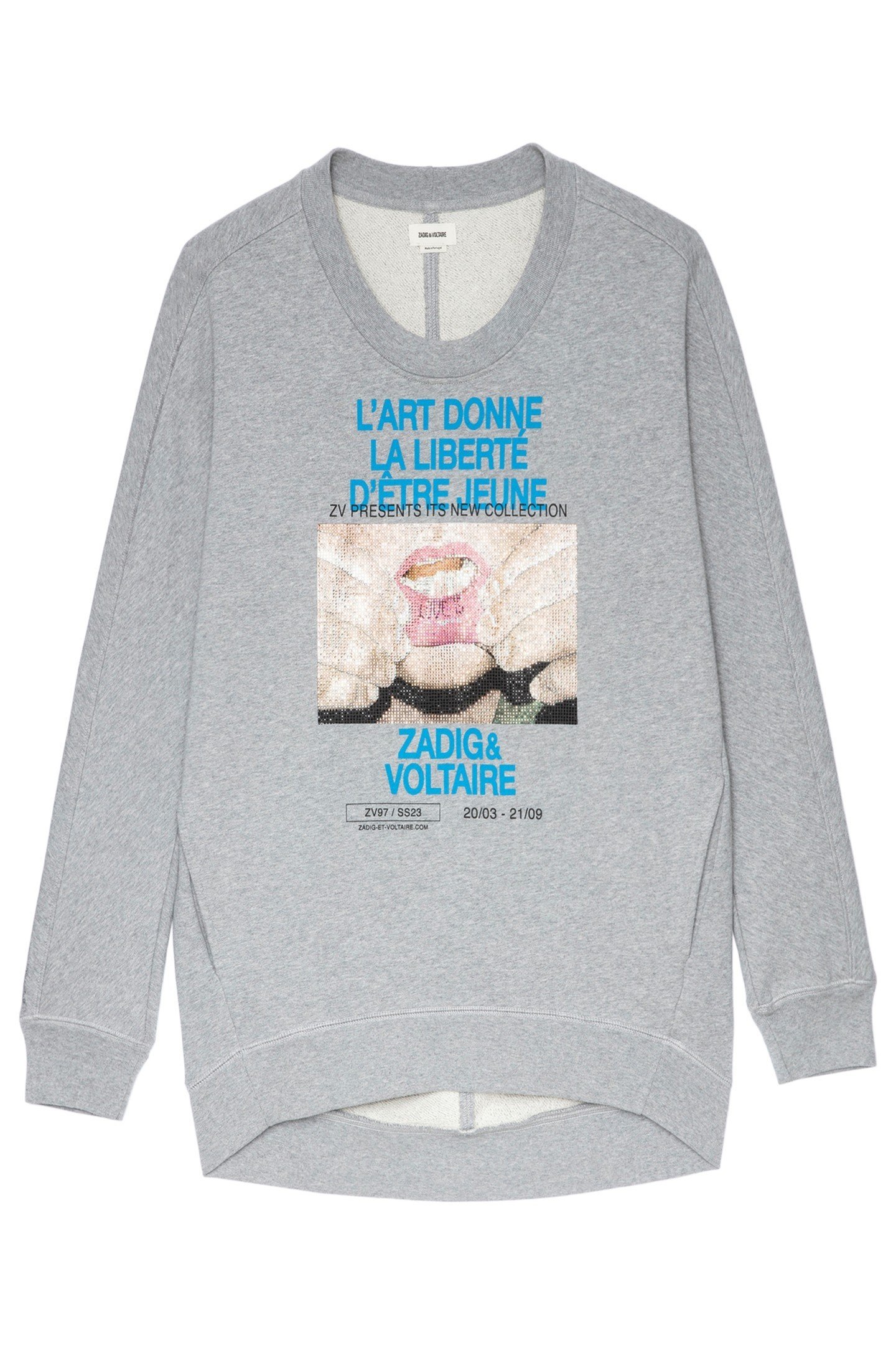 FREYA PHOTOPRINT MOUTH DRESS GRIS CHINE 4