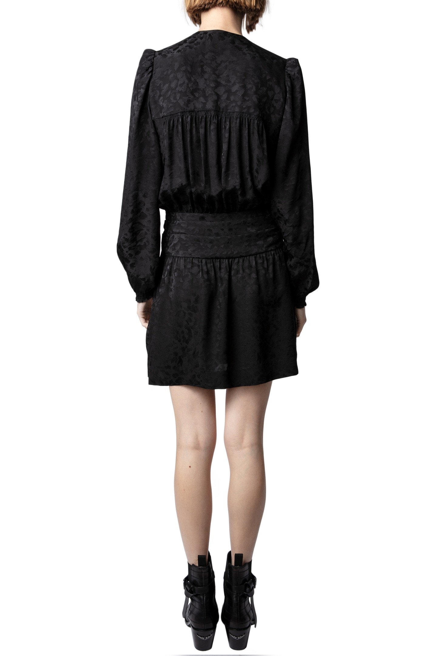 RECOL JACQUARD LEO DRESS NOIR 2