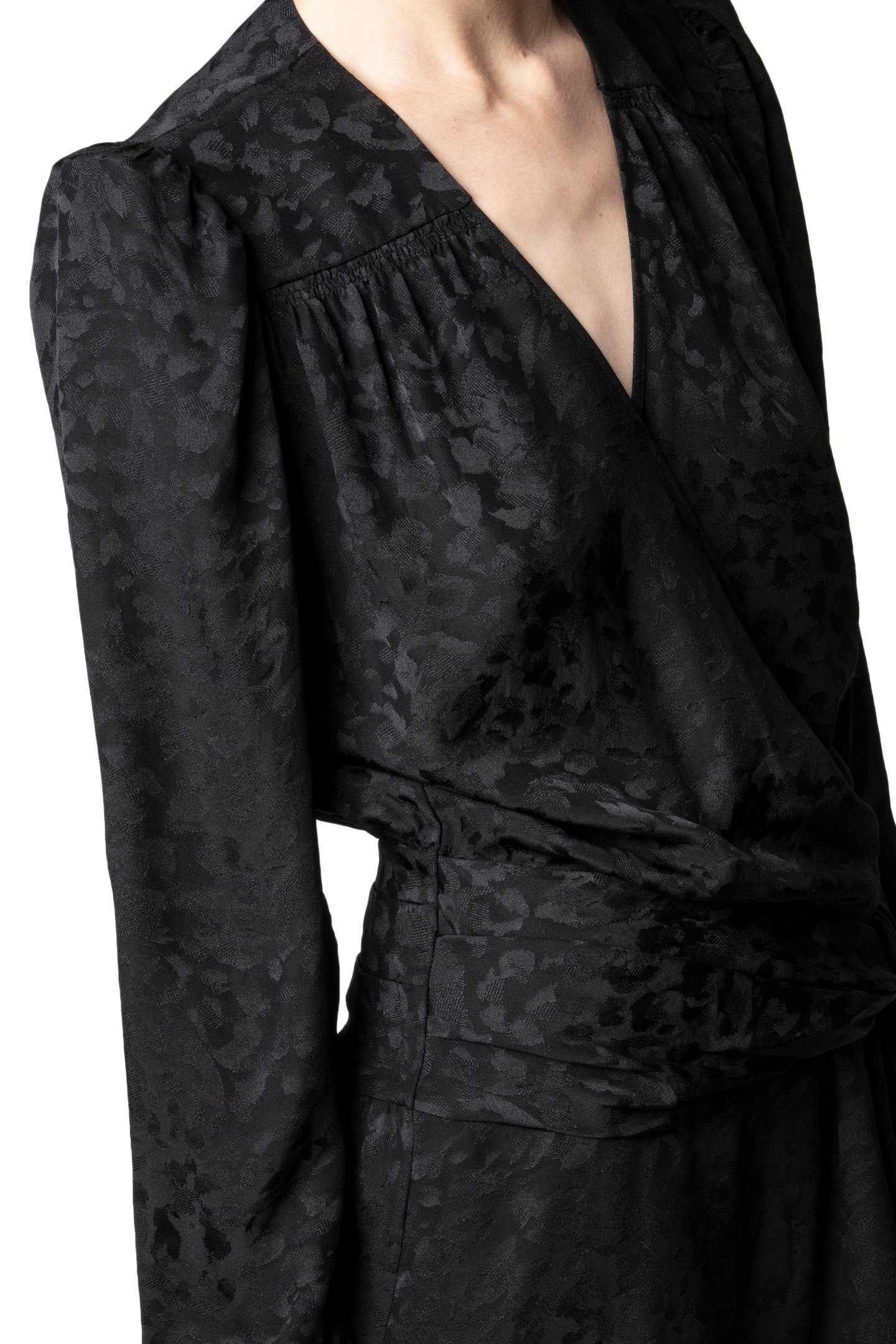 RECOL JACQUARD LEO DRESS NOIR 7