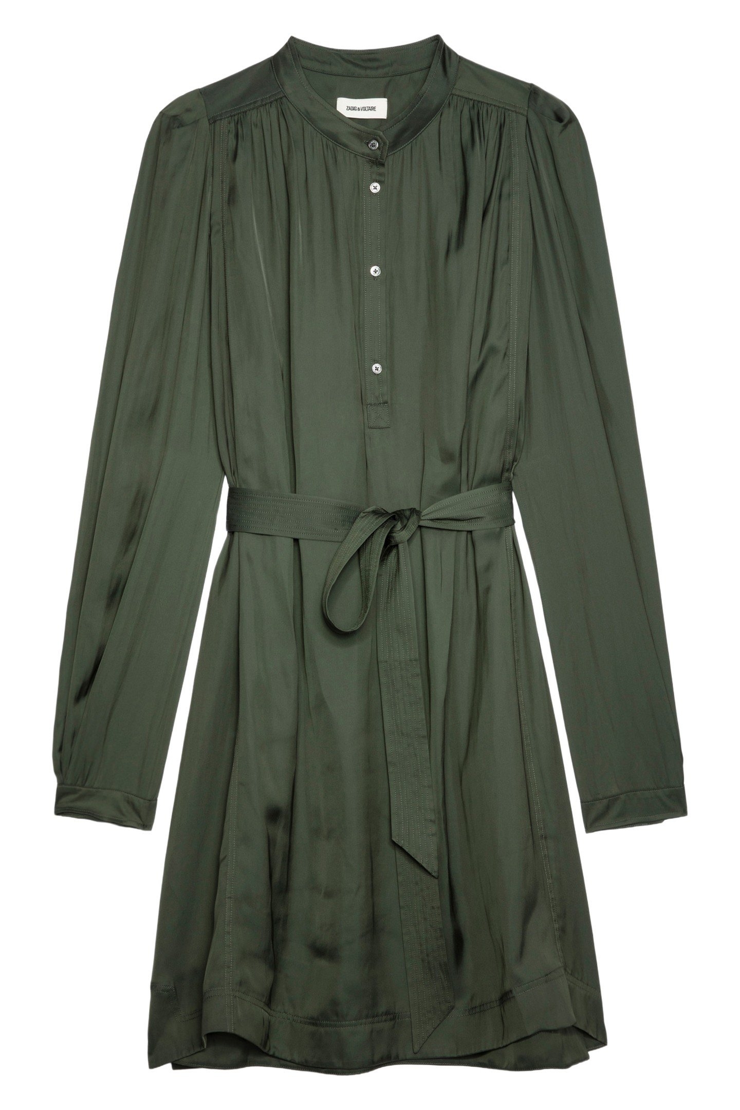 RITCHIN SATIN DRESS KAKI 5