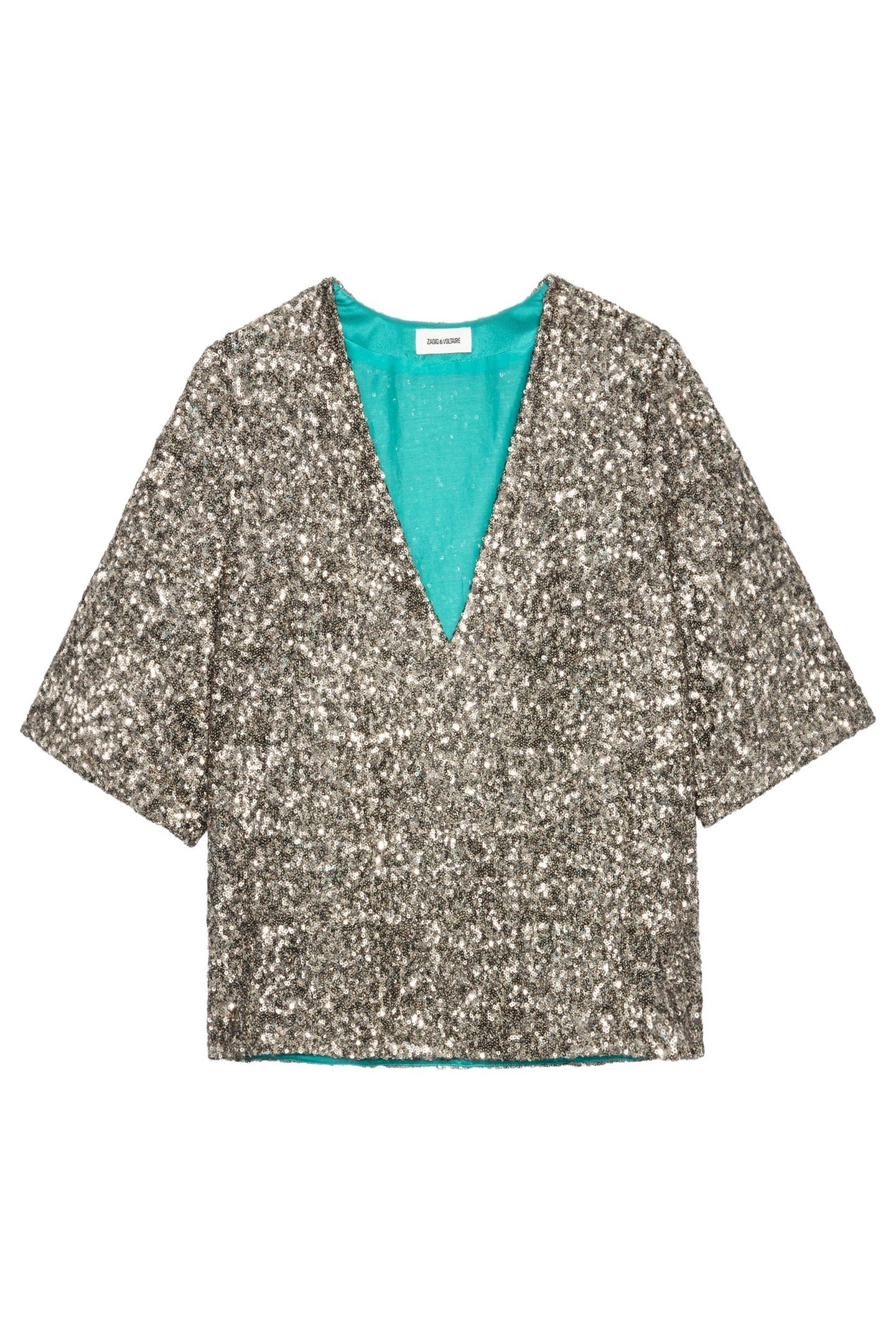 TYTANE SEQUINS STRUCTURED BLOUSE BRONZE 4