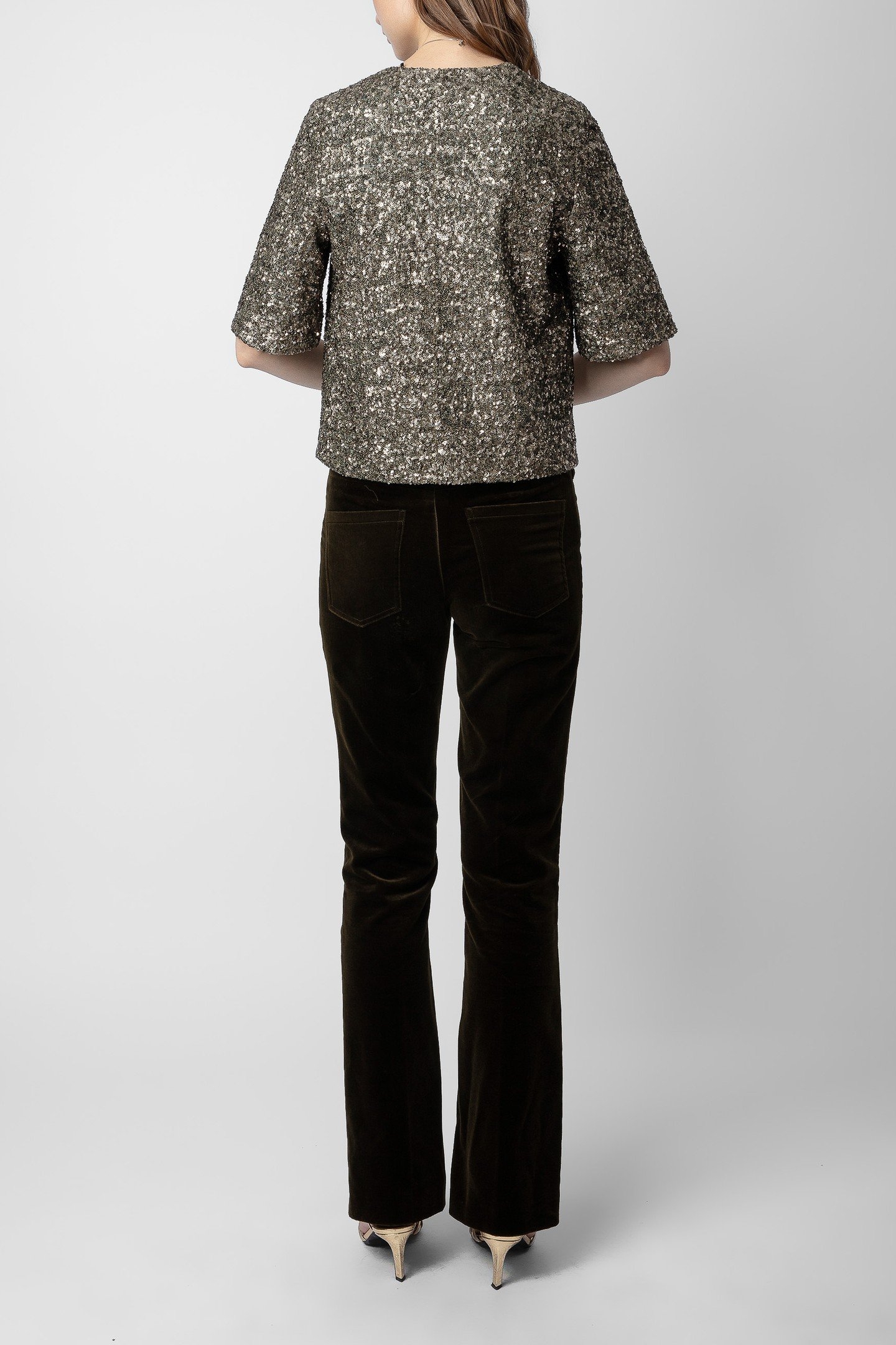 TYTANE SEQUINS STRUCTURED BLOUSE BRONZE 2