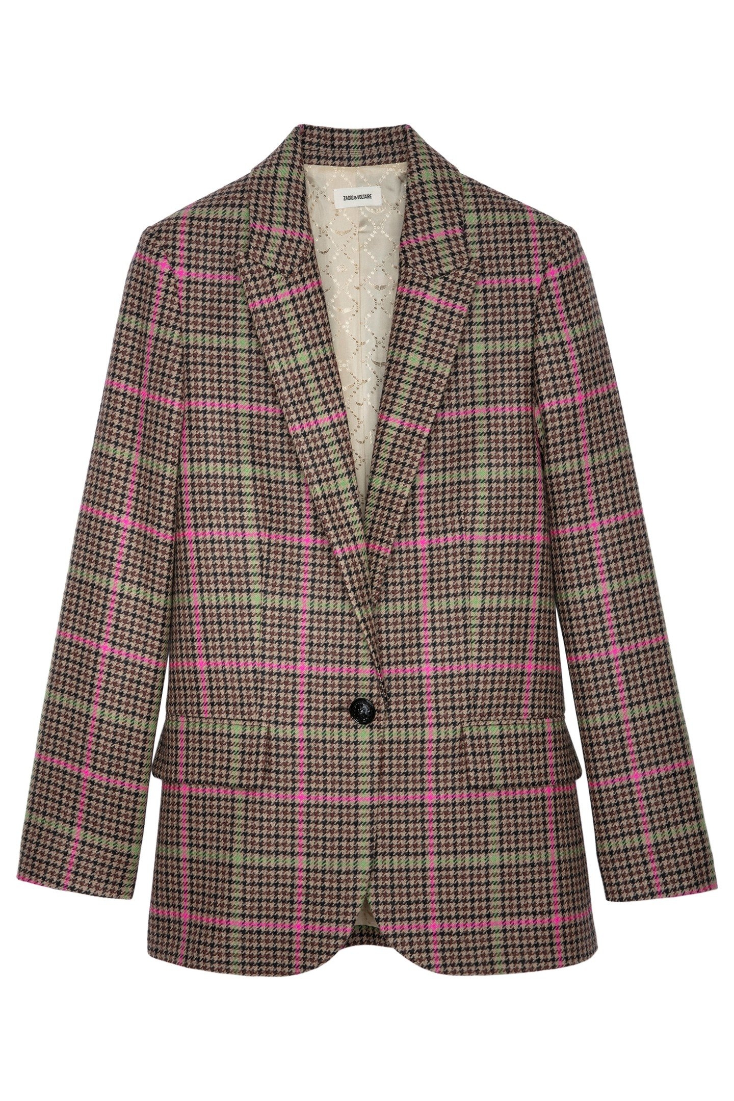 VOW CHECK WOOL BLAZER CHESNUT 5