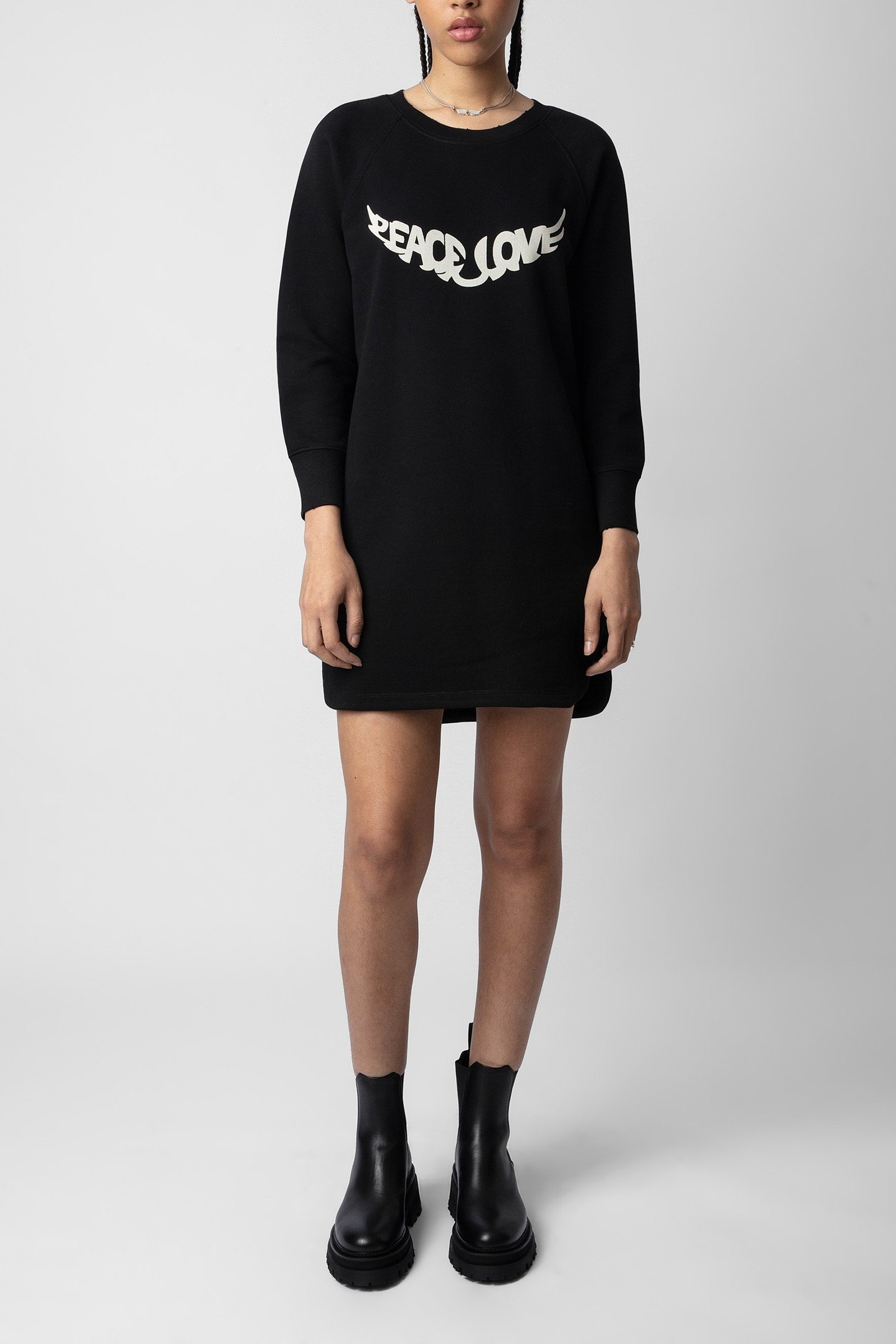 DIAZ PEACE&LOVE DRESS NOIR 1