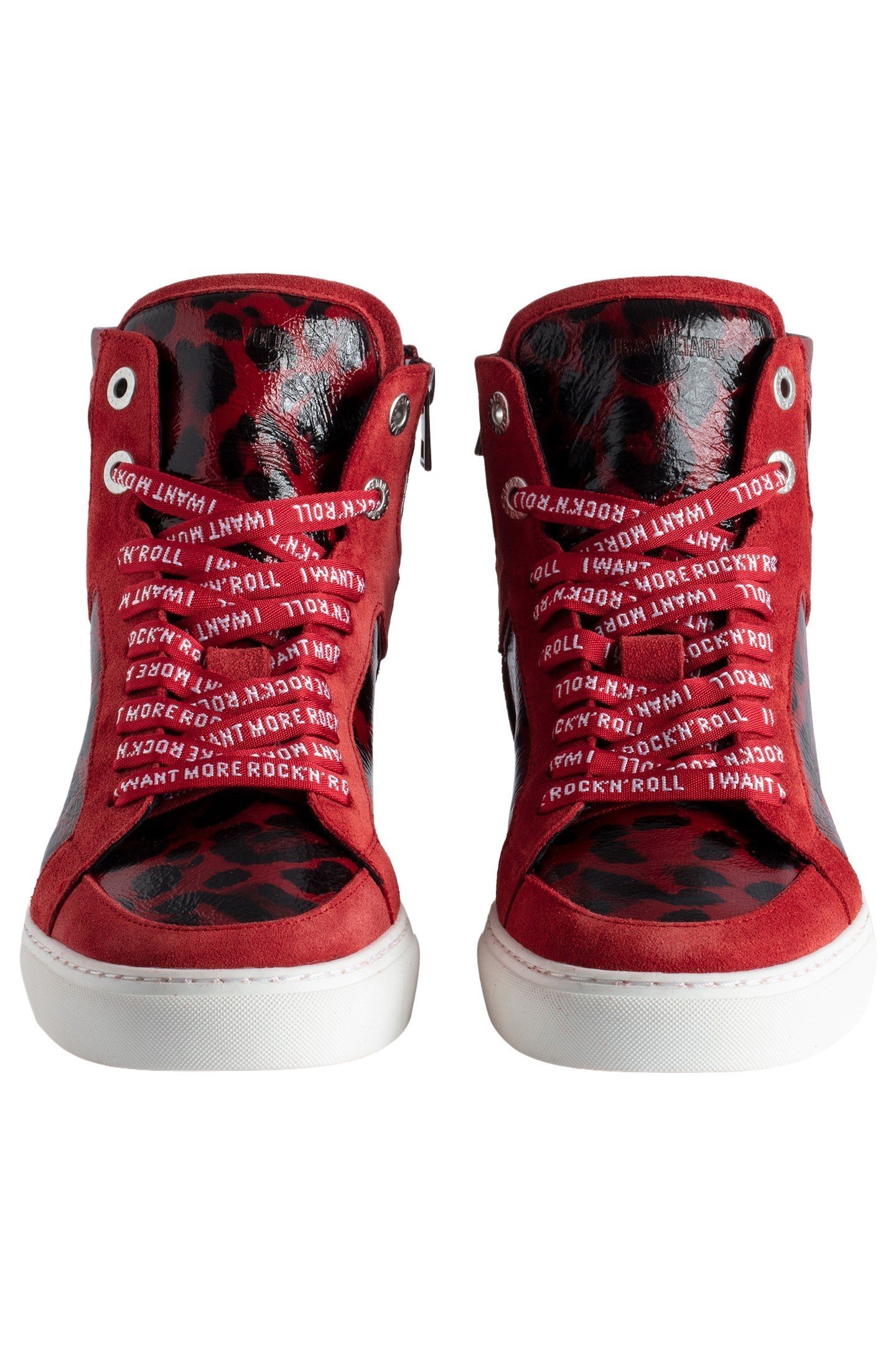 HIGH FLASH SHINY GLASS LEO PRINT TRAINERS POWER 2