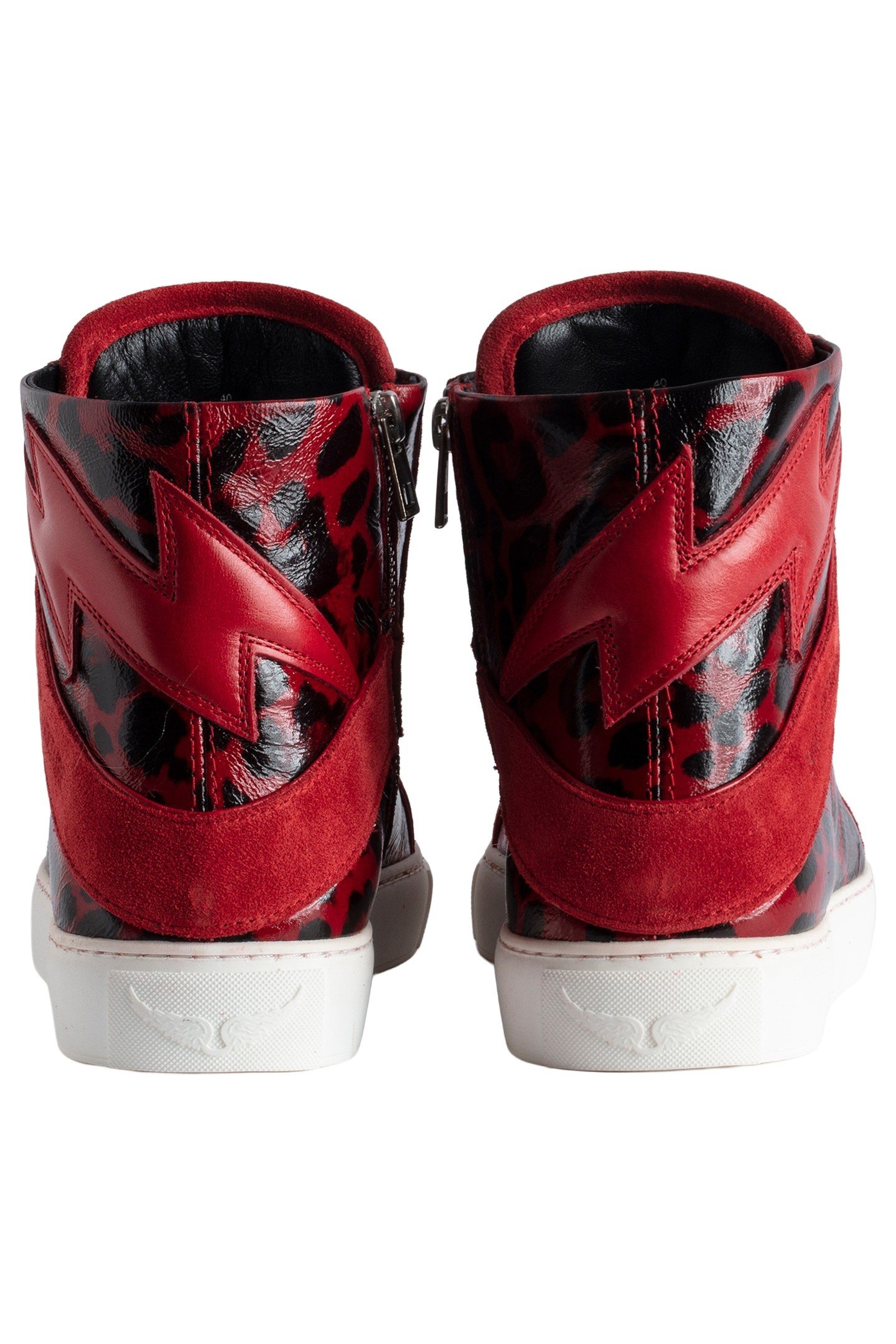 HIGH FLASH SHINY GLASS LEO PRINT TRAINERS POWER 3