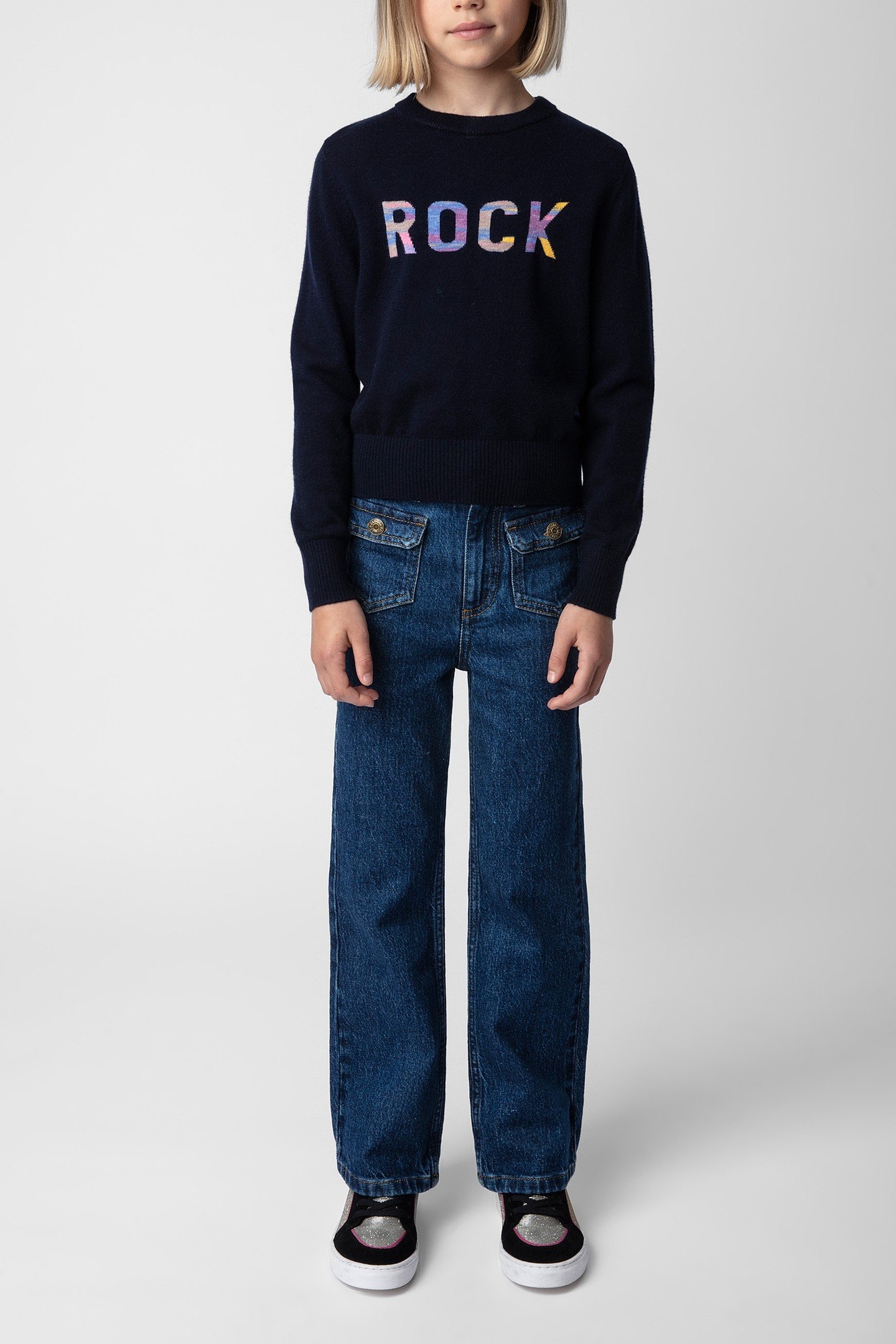 DRUM GIRLS SWEATER DARK BLUE 2