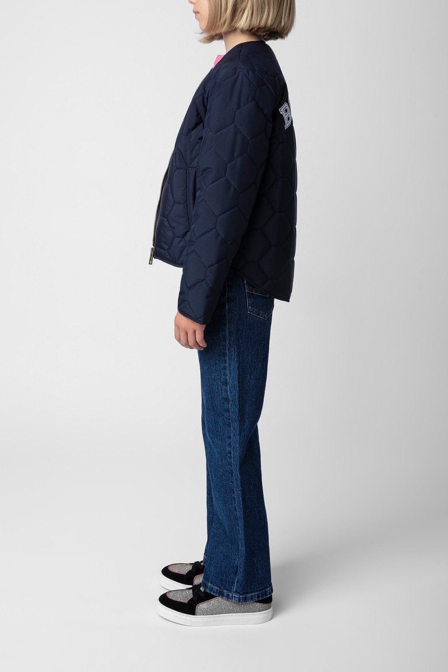 CLIDE GIRLS JACKET DARK BLUE 3