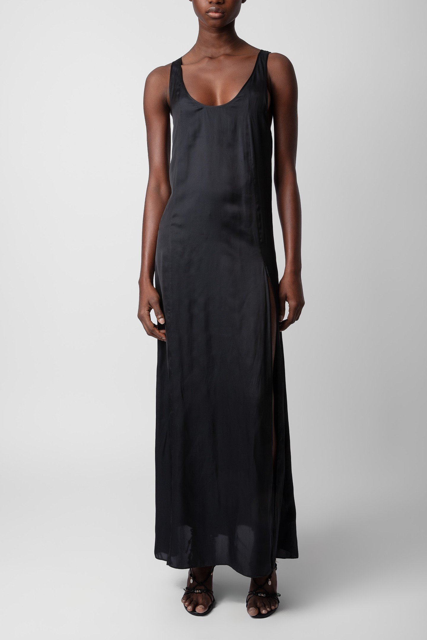 RARYS SATIN DRESS NOIR 1