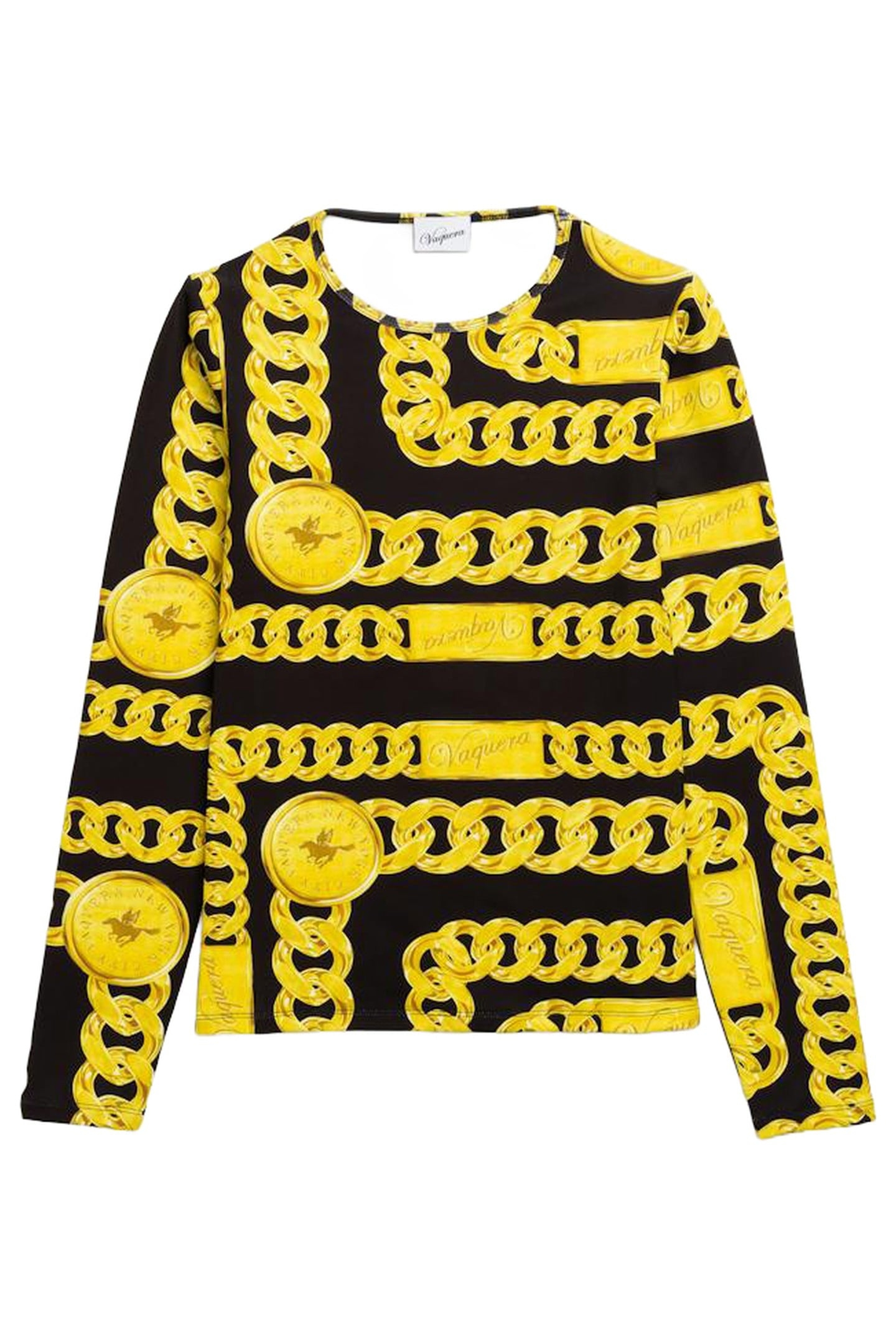 VAQUERA – CHAIN LONG-SLEEVE TOP BLACK 1