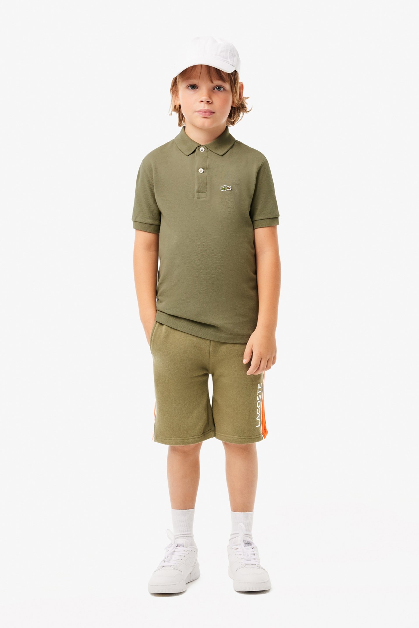 CHILDREN SHORTSLEEVE BEST POLO KHAKI 1