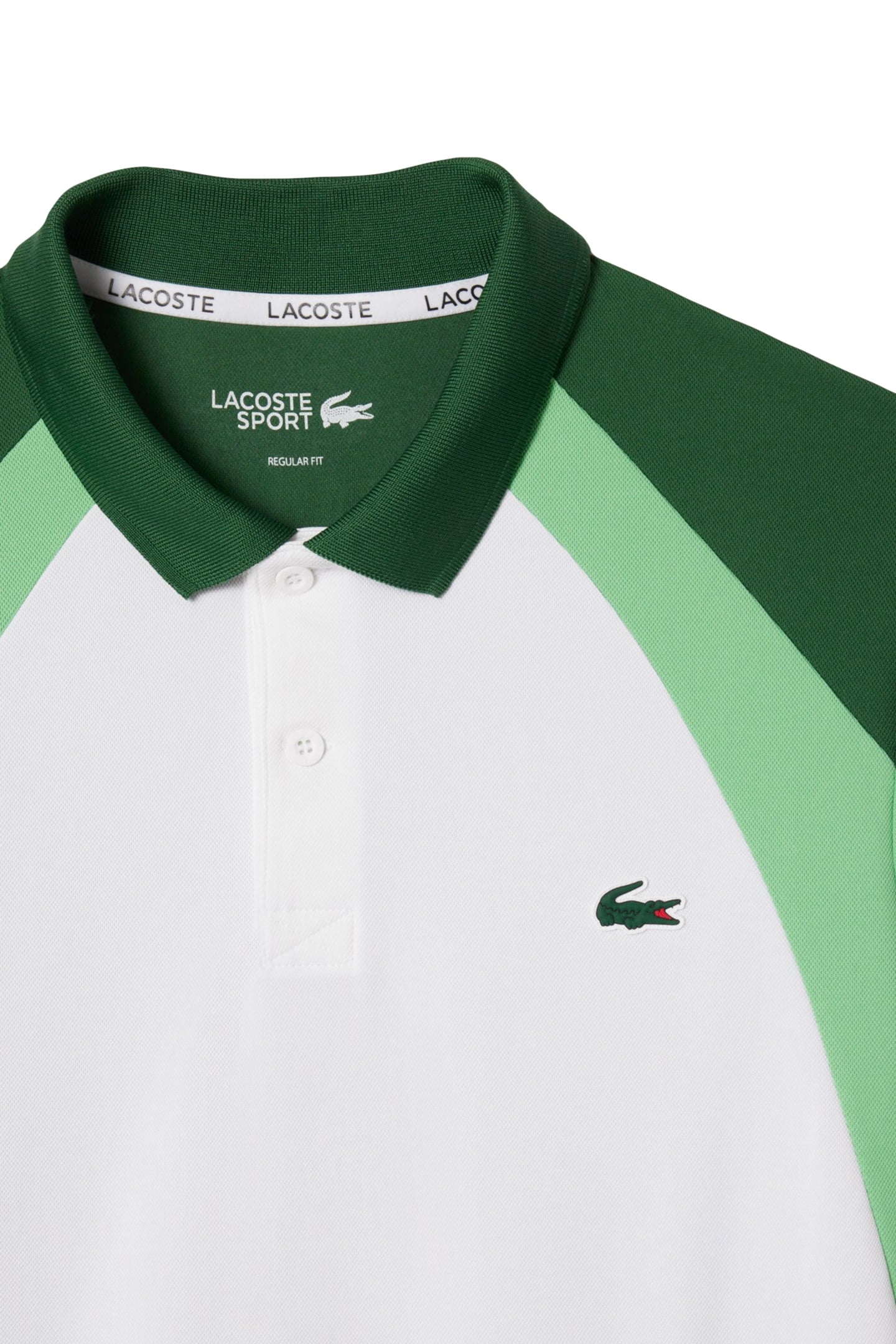 SHORTSLEEVE POLO WHITE/LIAMONE-GREEN 4