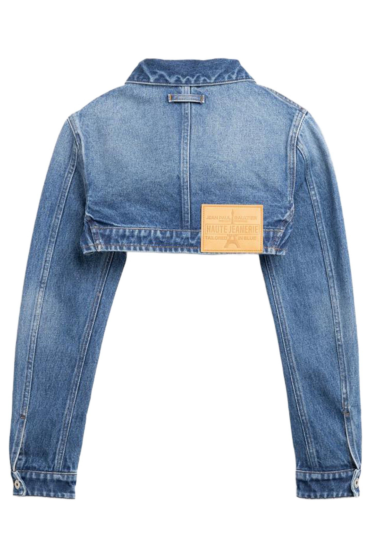 JEAN PAUL GAULTIER – CROPPED CONICAL DENIM JACKET BLUE 2