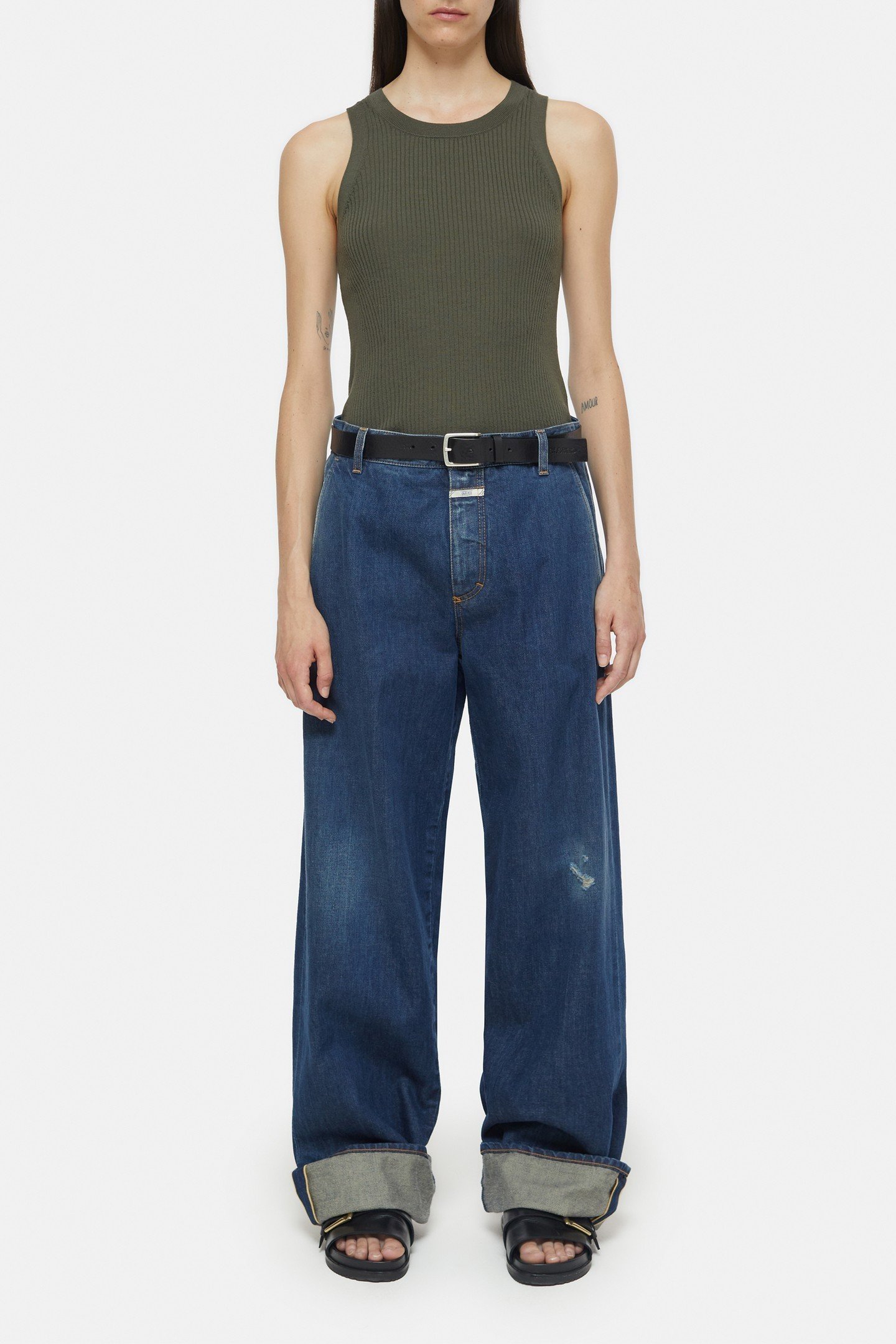 RACER TOP KNITS ARMY GREEN 1