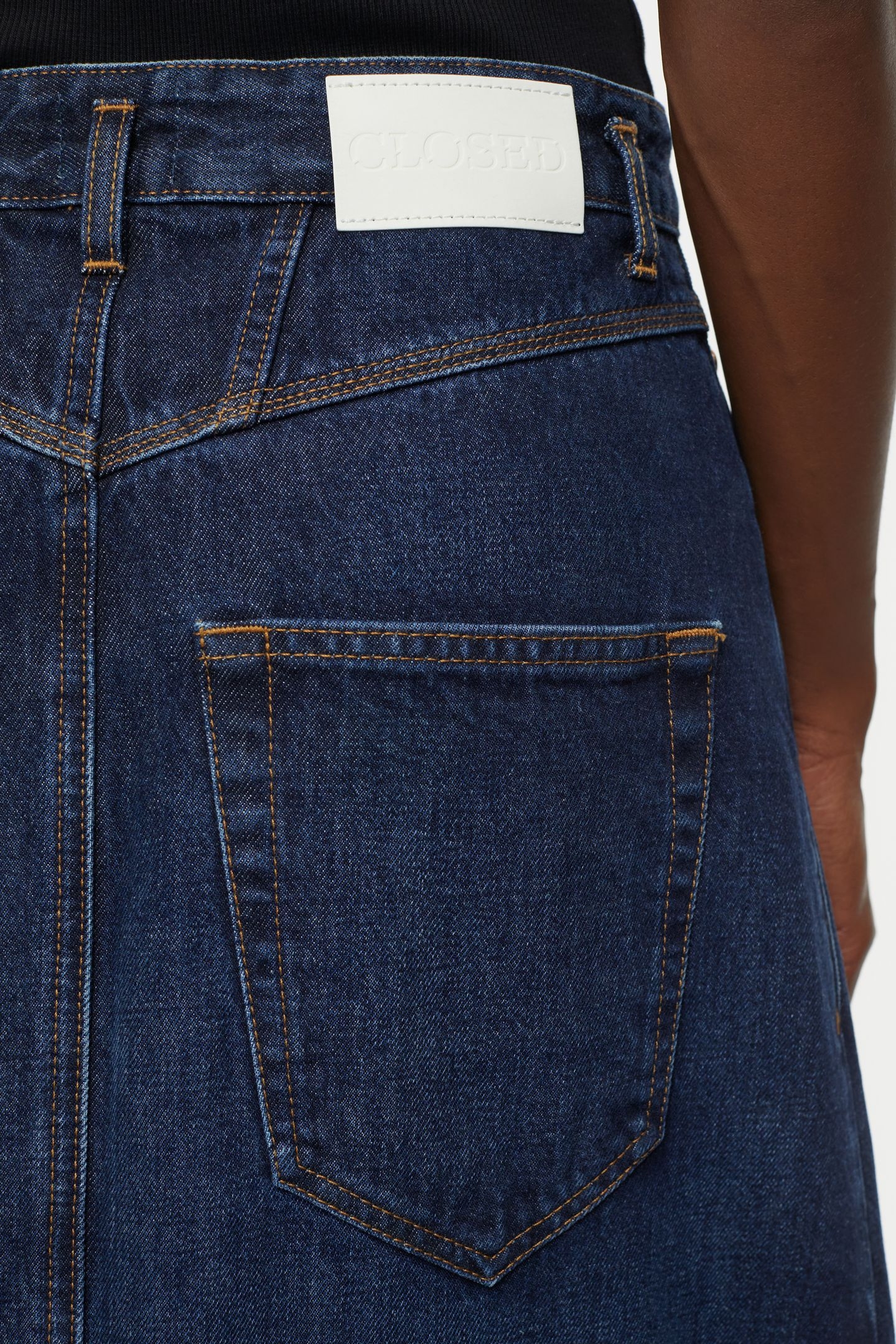 LONG 5-POCKET SKIRT DARK BLUE 3
