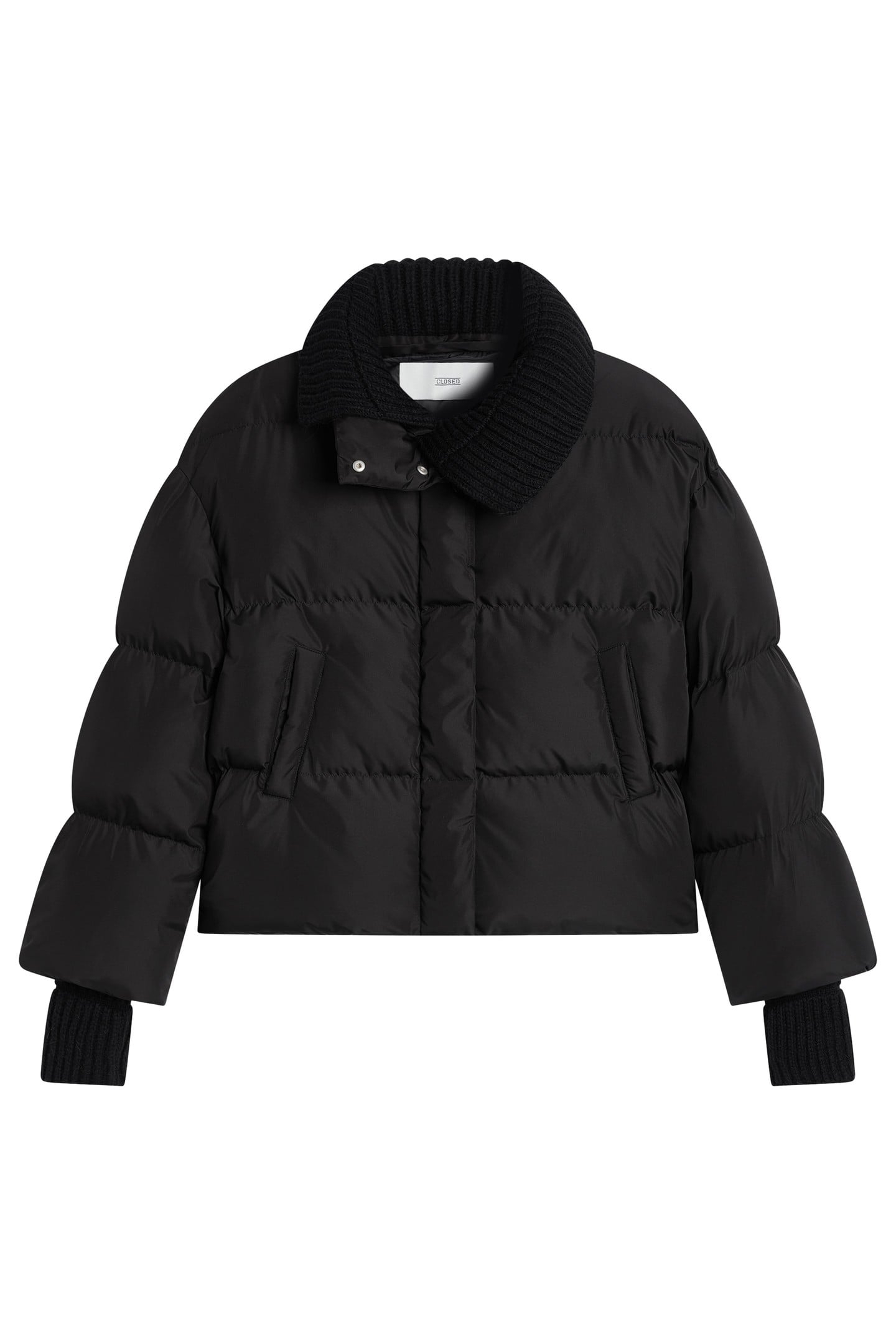 CROPPED PUFFER JACKET BLACK 4
