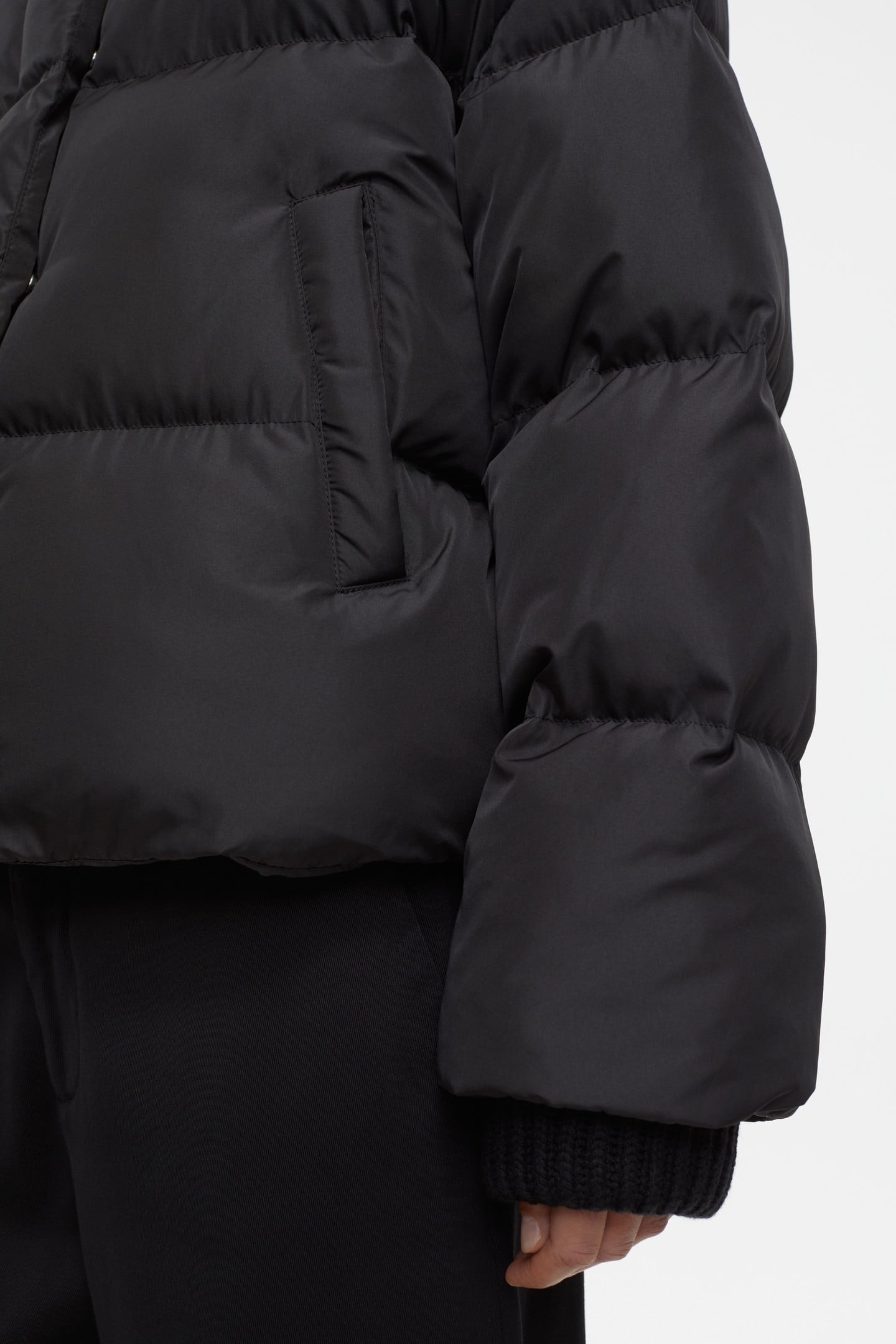 CROPPED PUFFER JACKET BLACK 5