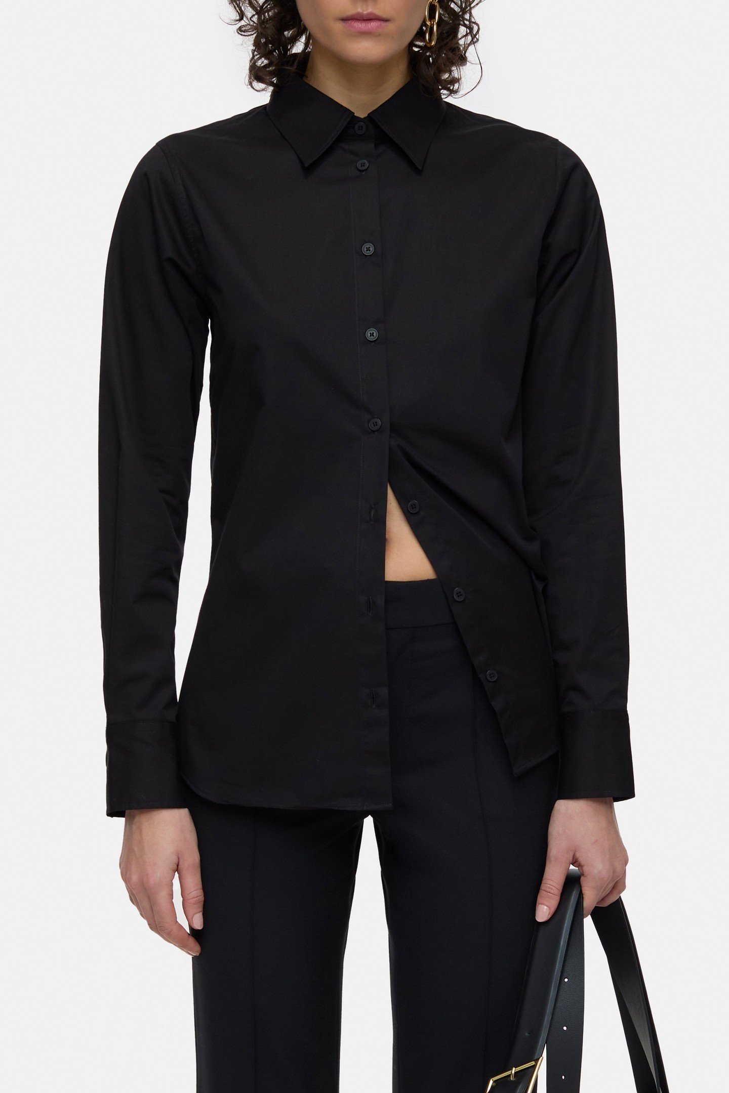 WAISTED SHIRT & BLOUSES BLACK 1