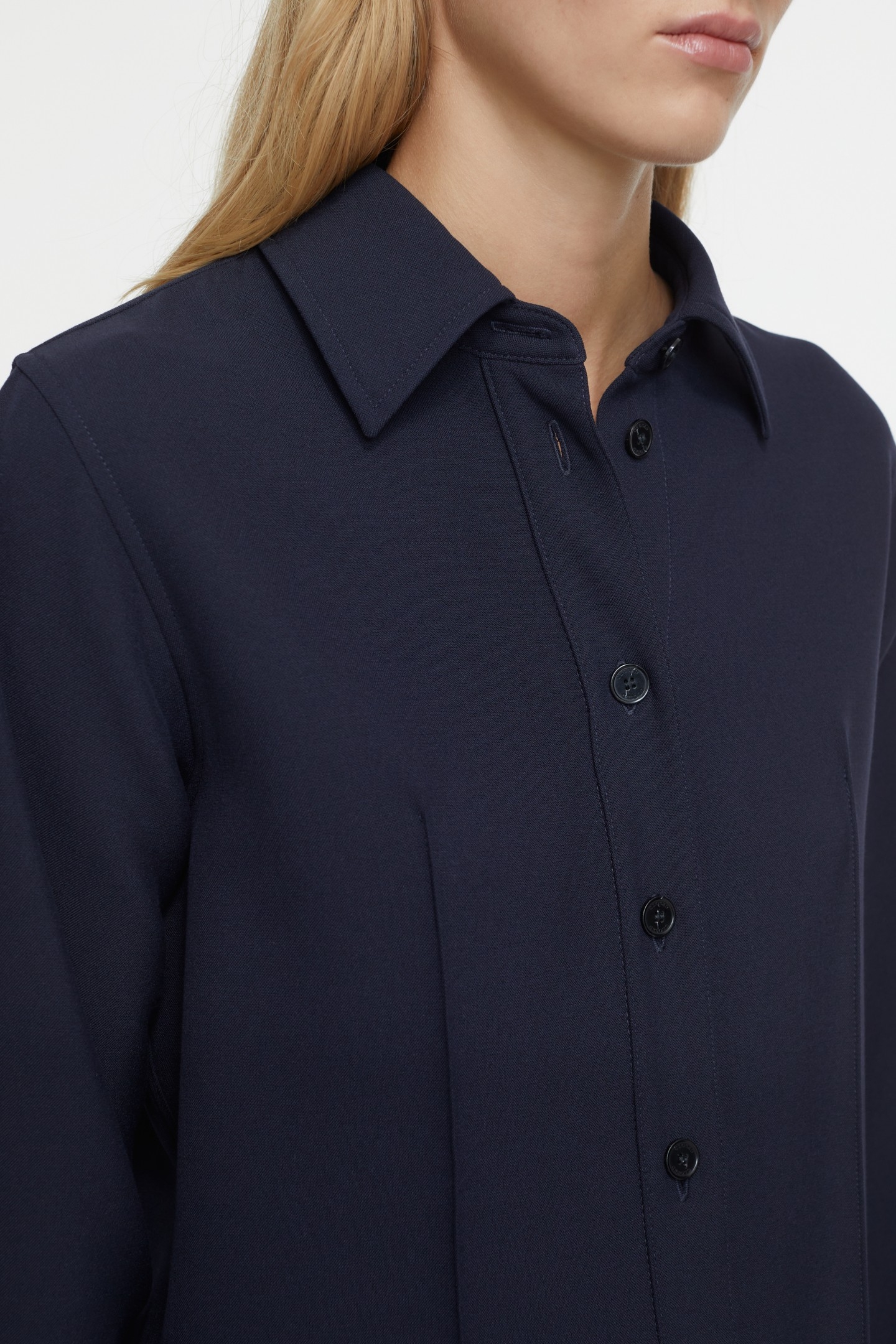 PINTUCK SHIRT BASIC SHIRTS & BLOUSES DARK NIGHT 6