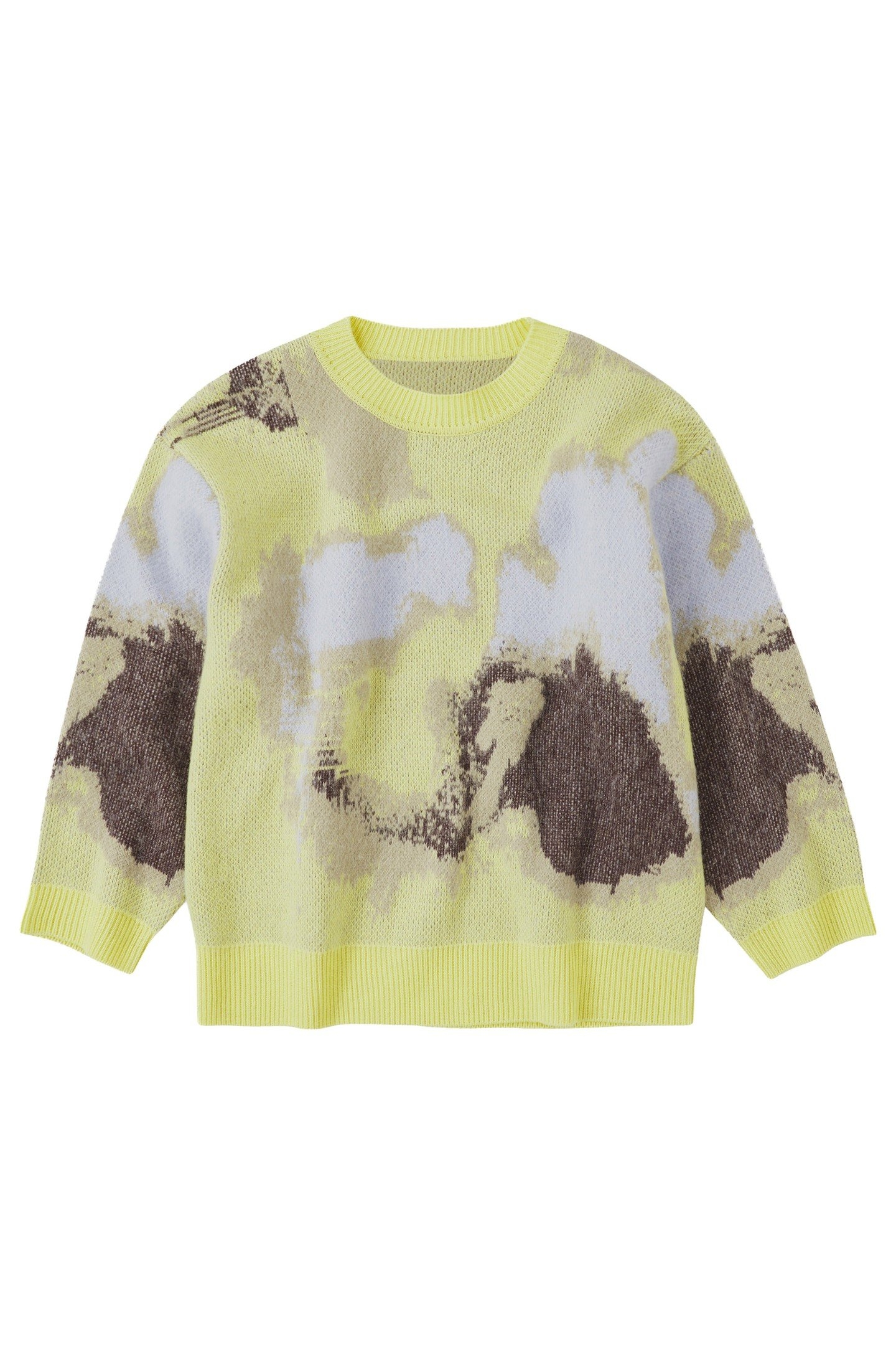 CREW NECK LONG SLEEVE KNITS PRIMARY YELLOW 7