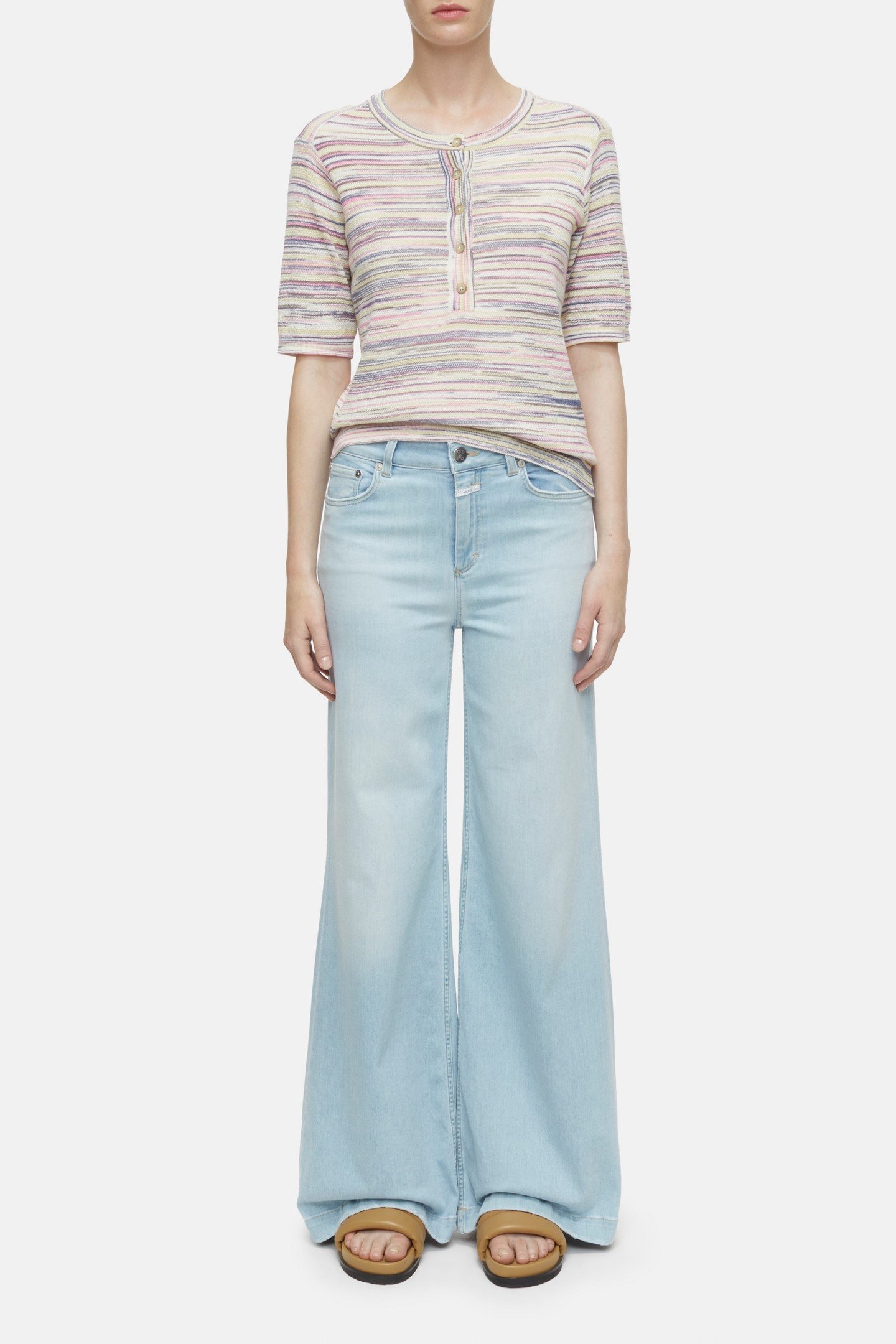 HENLEY SHORT SLEEVE KNITS MULTI COLOUR 2