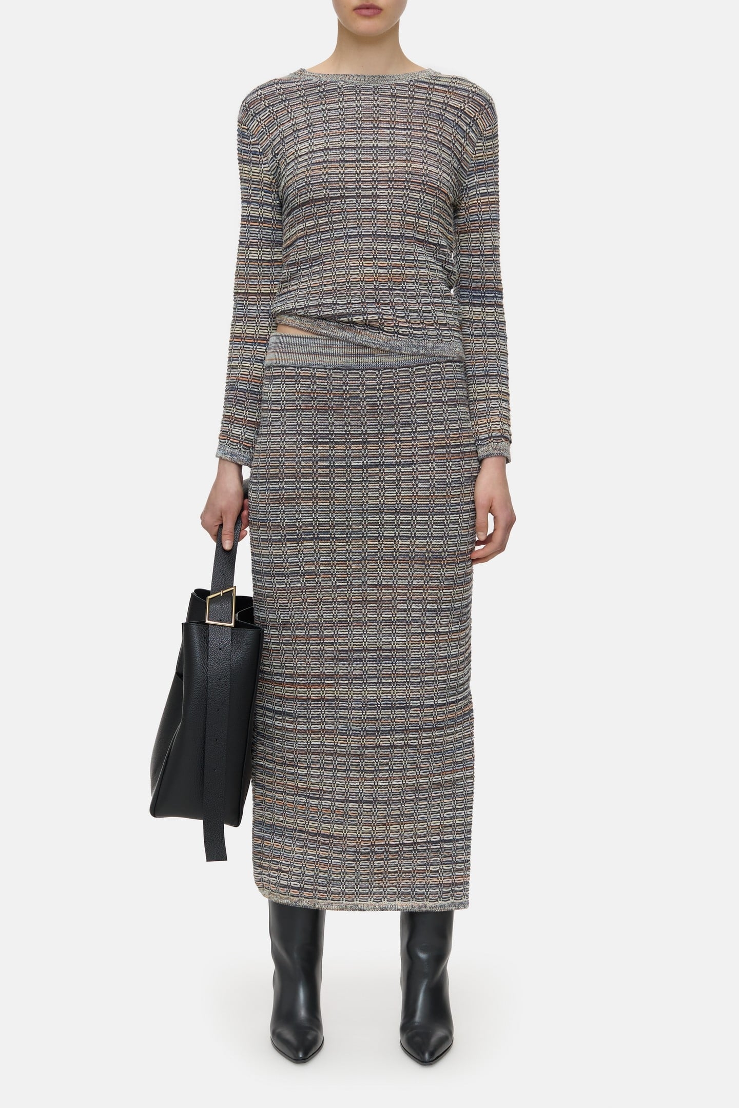 SLIM TUBE SKIRT HERITAGE GREY 2