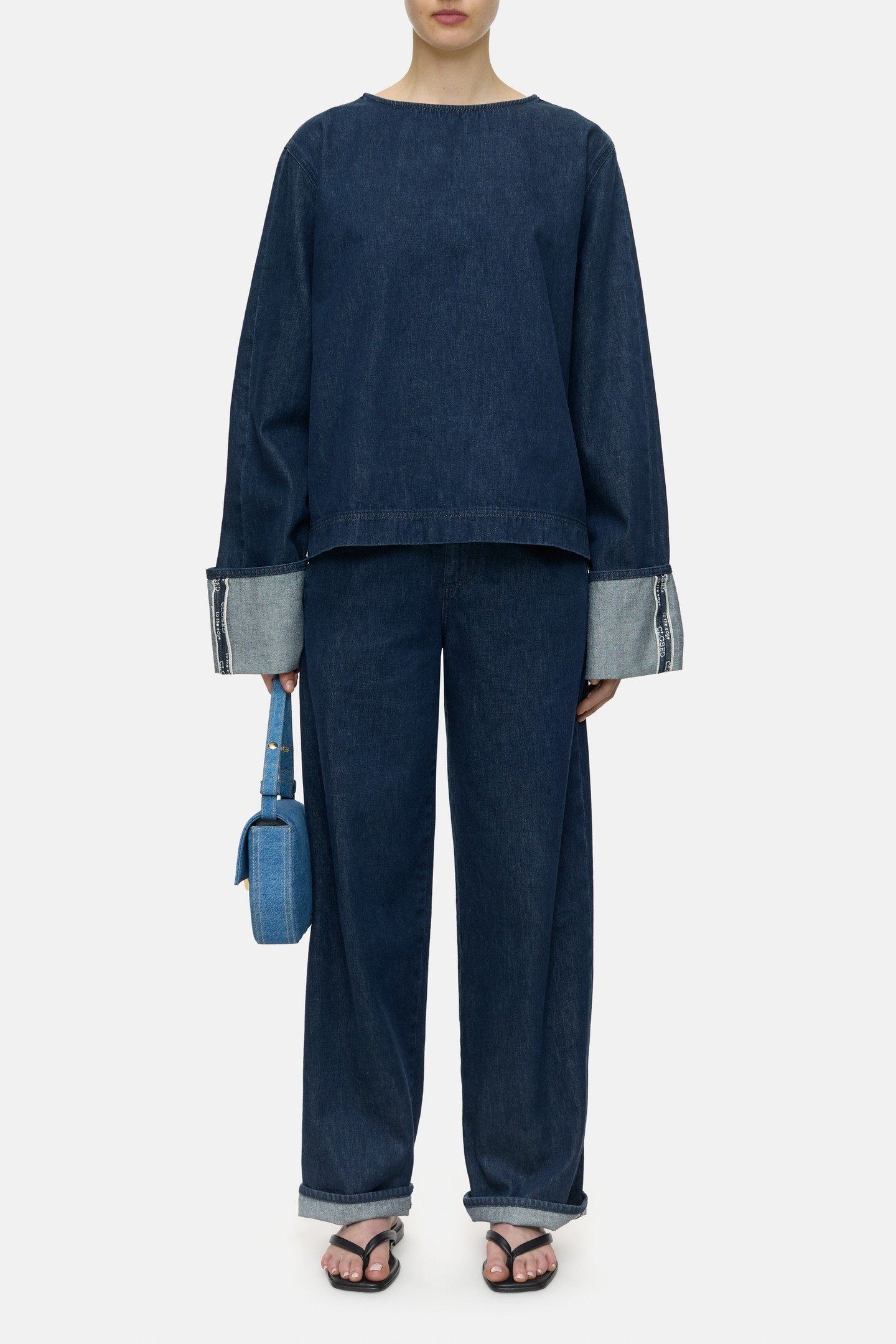 LONG SLEEVE DENIM SHIRT & BLOUSES DARK BLUE 2