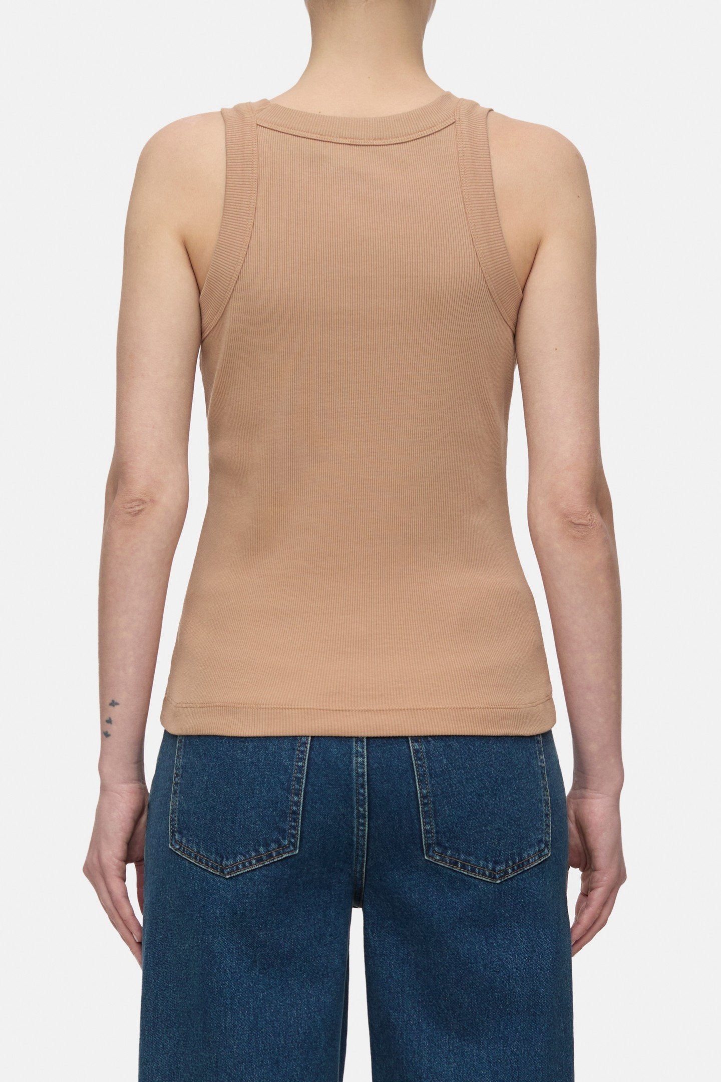 RACER TANK TOP T-SHIRTS BISCOTTI BROWN 3