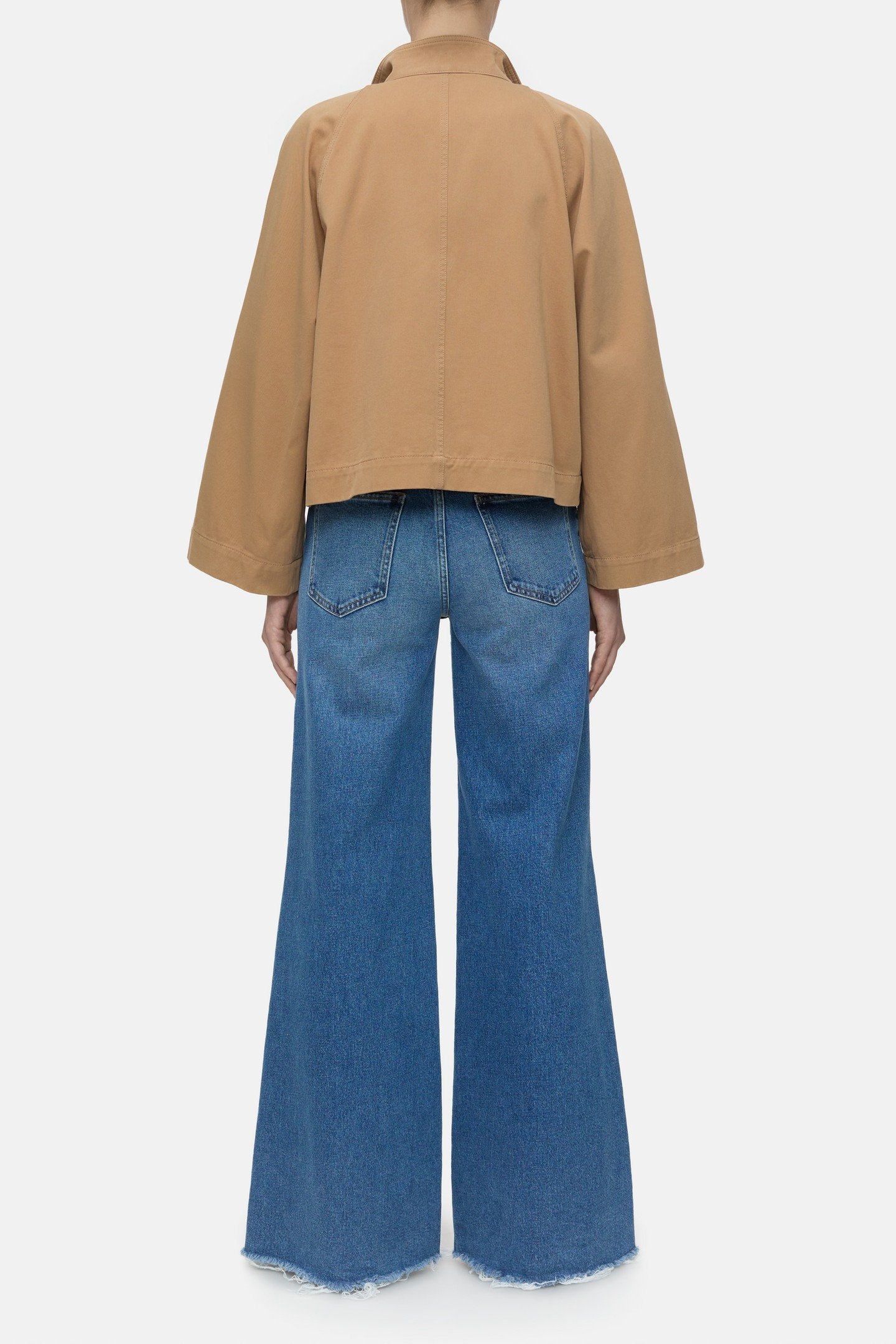 CROOPED TRENCH JACKET BISCOTTI BROWN 3