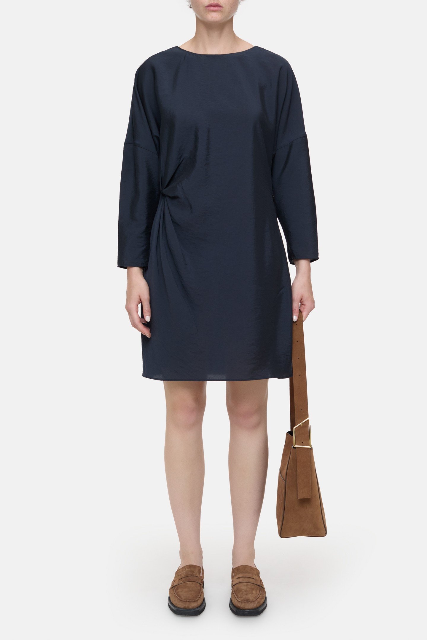 DRAPED DRESS BLACK 1