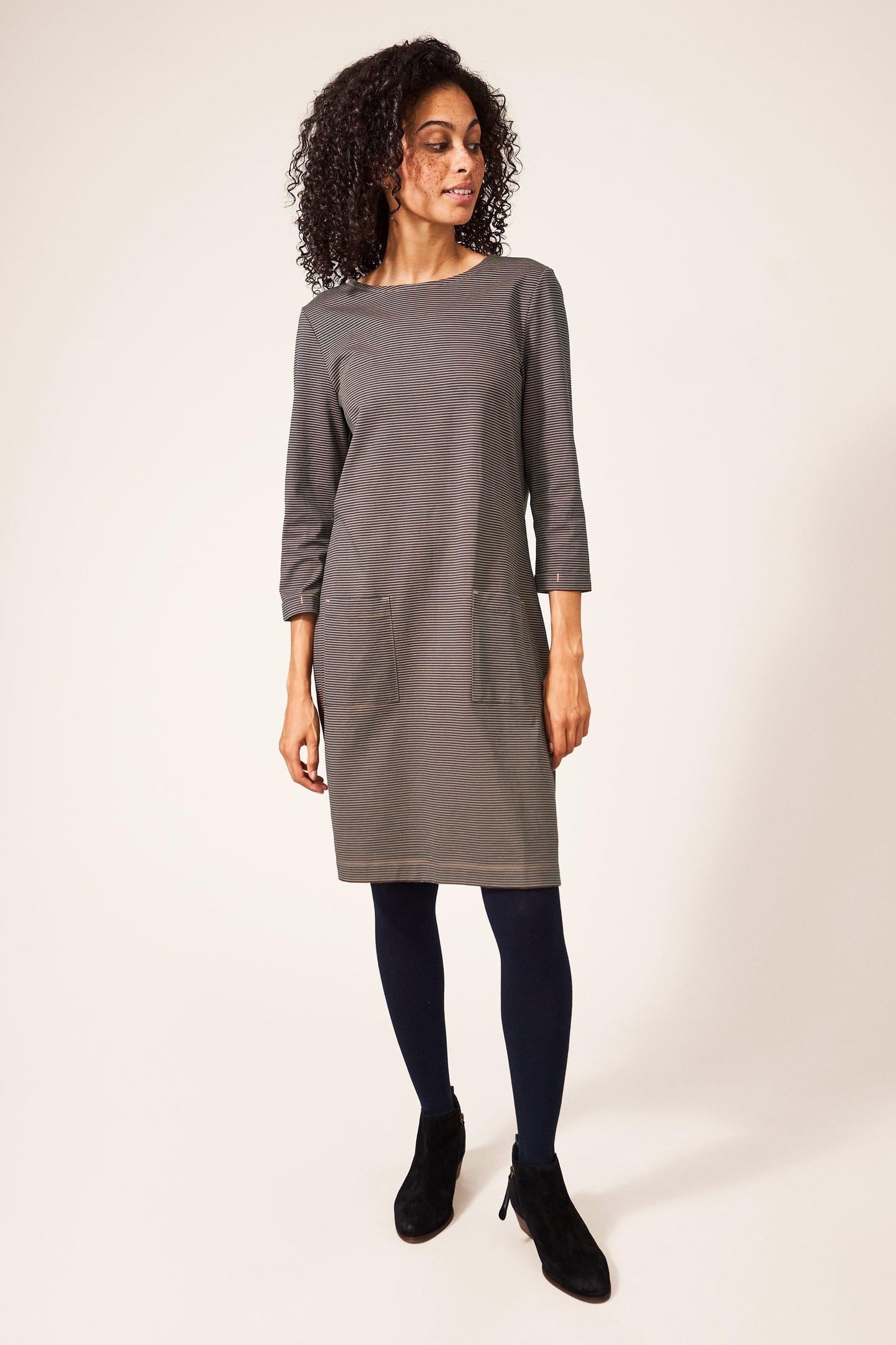 ALBIE DRESS NAVY MULTI 1