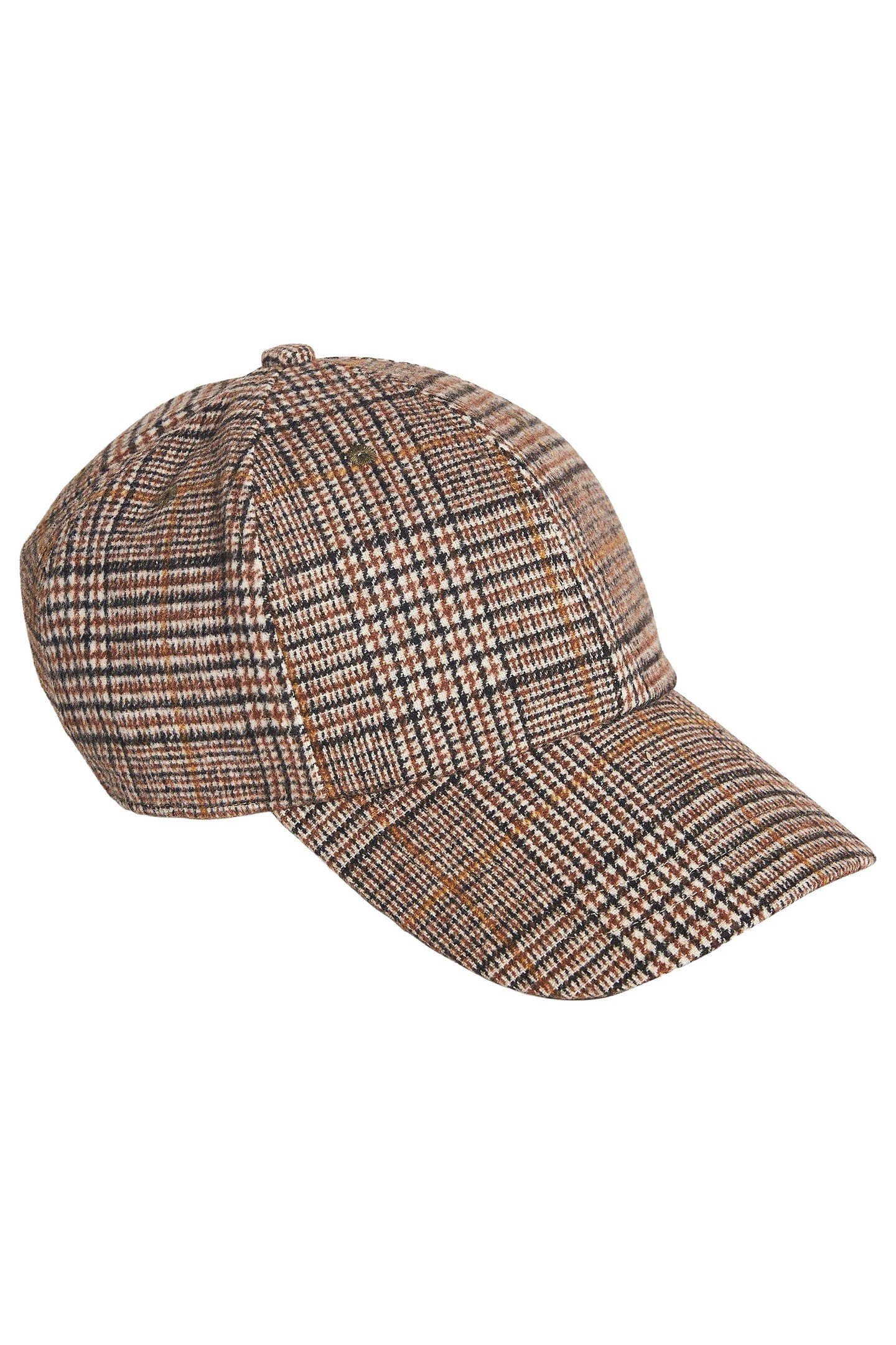 CHECK BASEBALL CAP BROWN MULTI 1