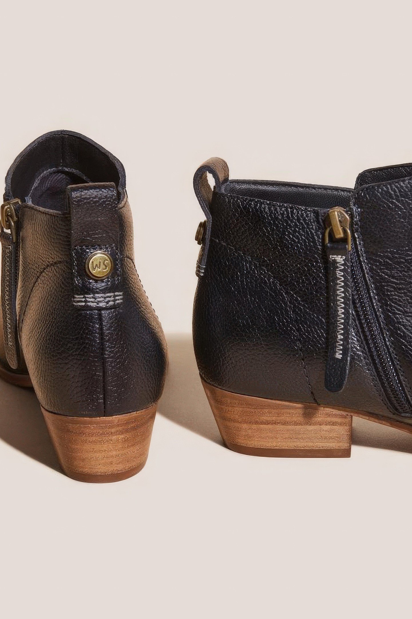 WILLOW LEATHER ANKLE BOOT PURE BLACK 1