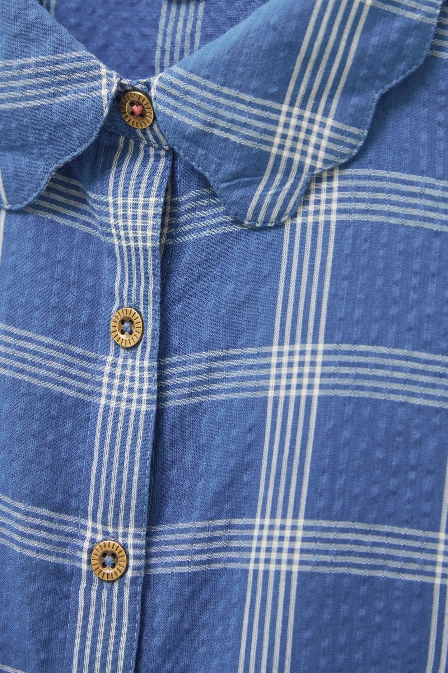 LIZZIE COTTON CHECK SHIRT BLUE MULTI 4