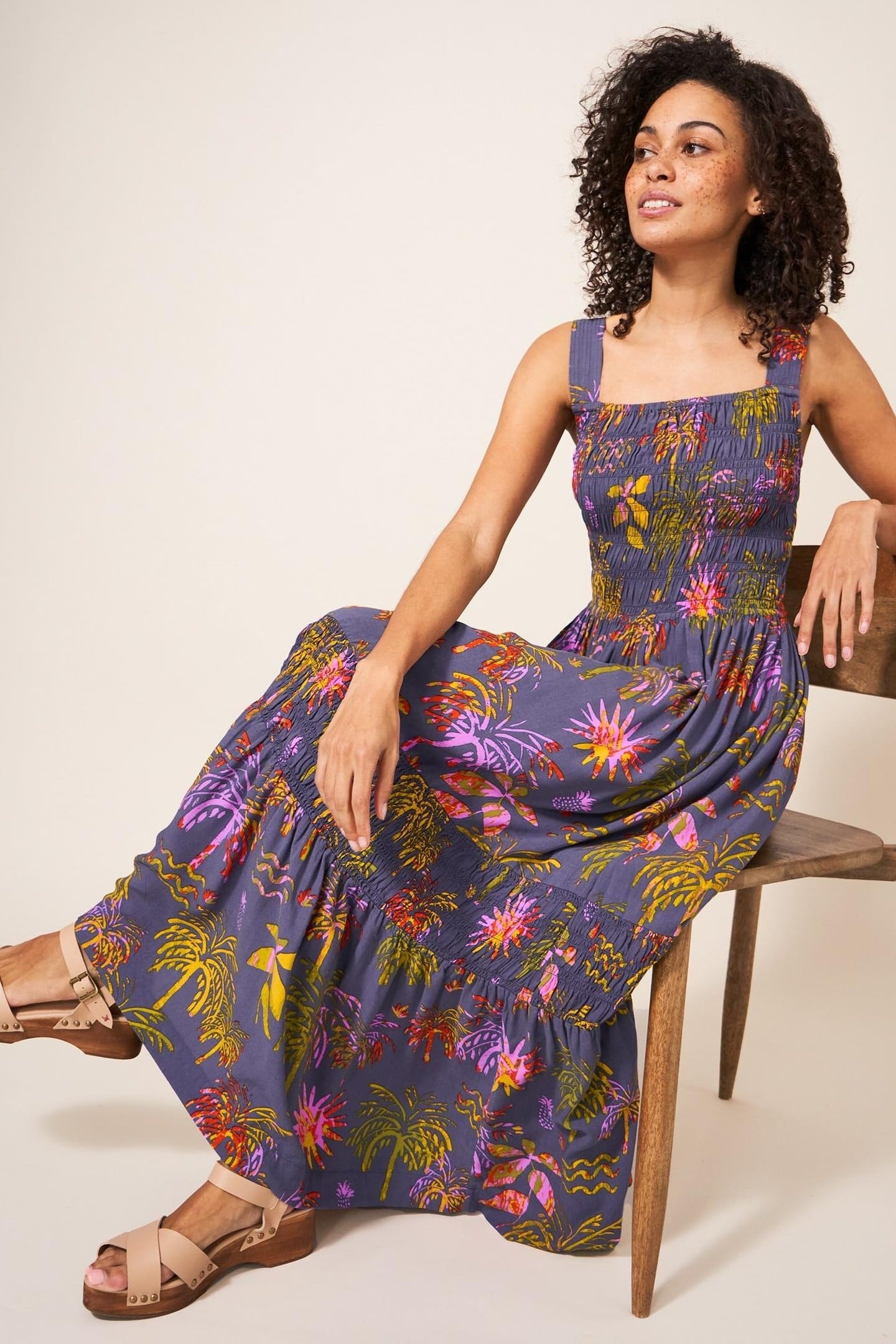 ISABELLE ECO VERO MAXI DRESS PURPLE MULTI 2