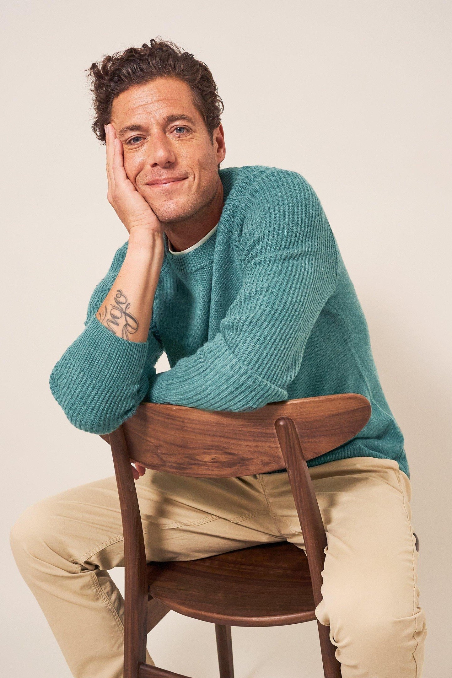 CREW NECK JUMPER MID TEAL 2