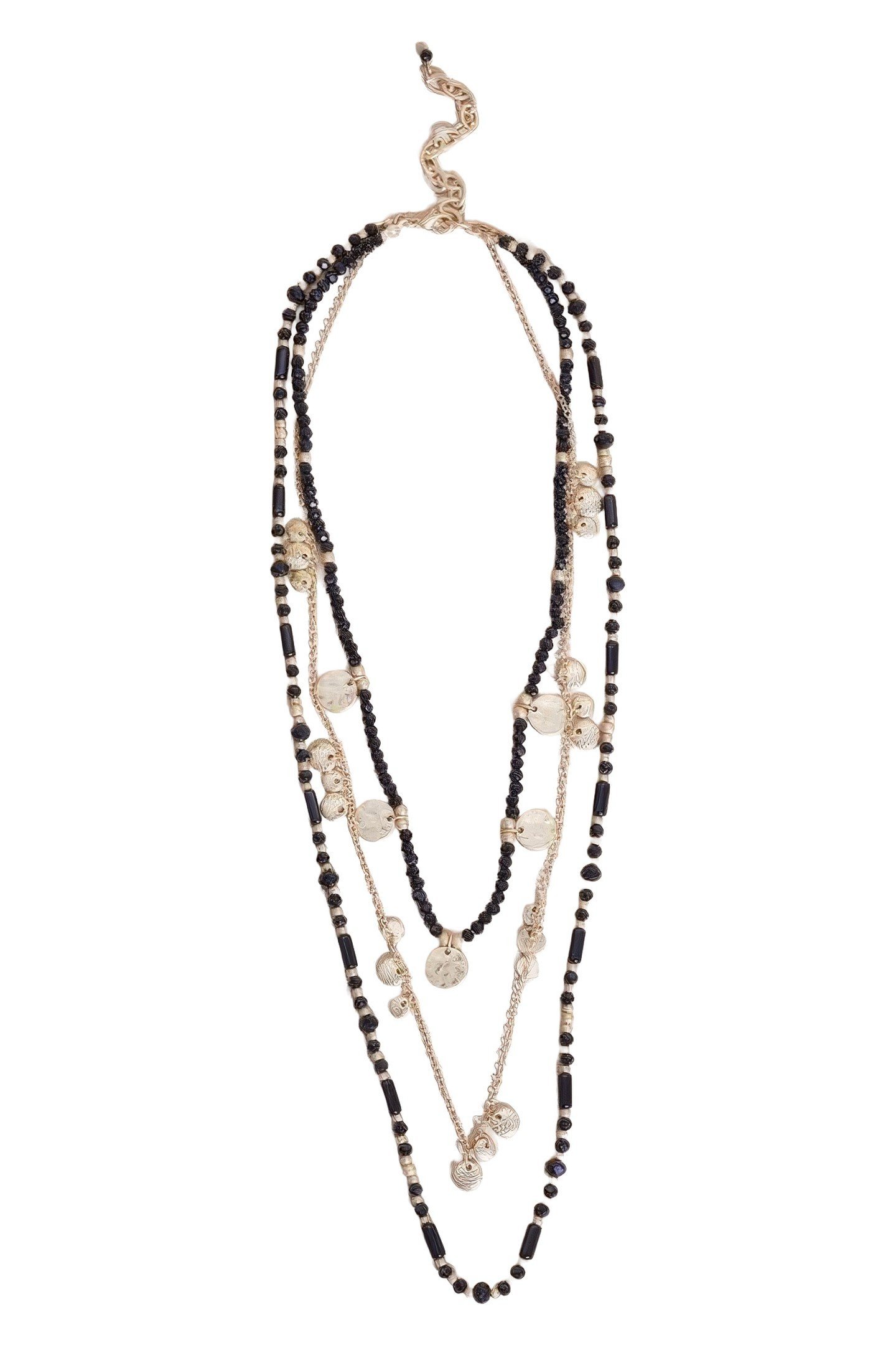 MULTI LAYER BEAD NECKLACE BLACK MULTI 2