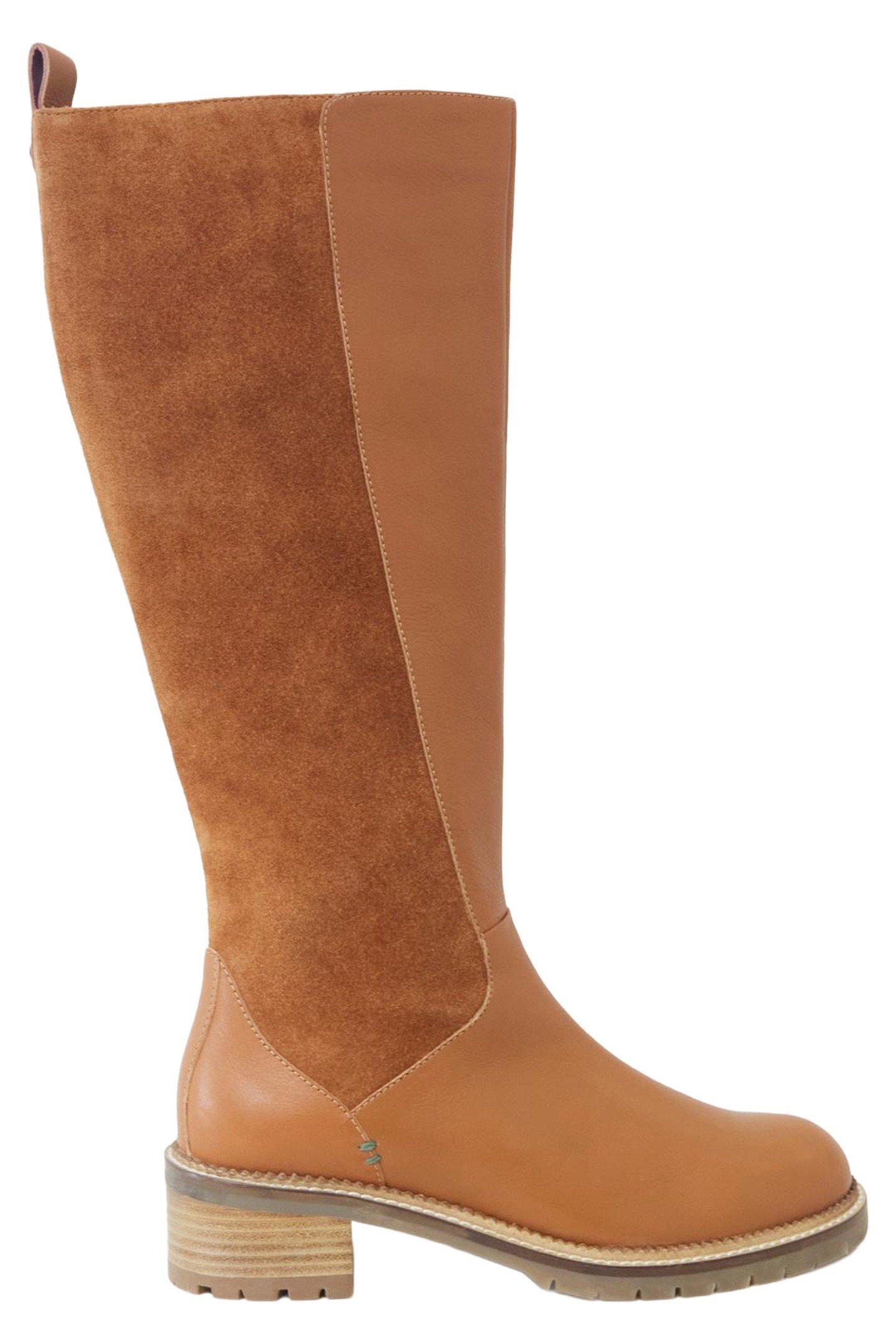 SERENA LEATHER KNEE HIGH BOOT DARK TAN 1