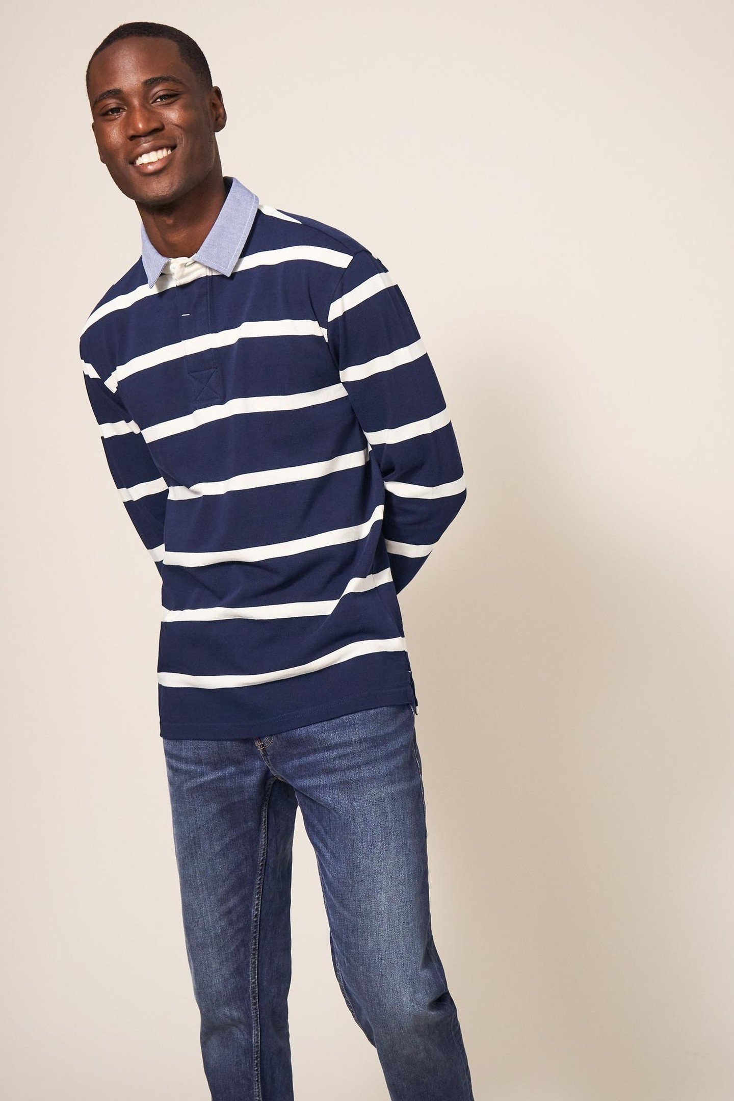 RAVEN STRIPED RUGBY DARK NAVY 3