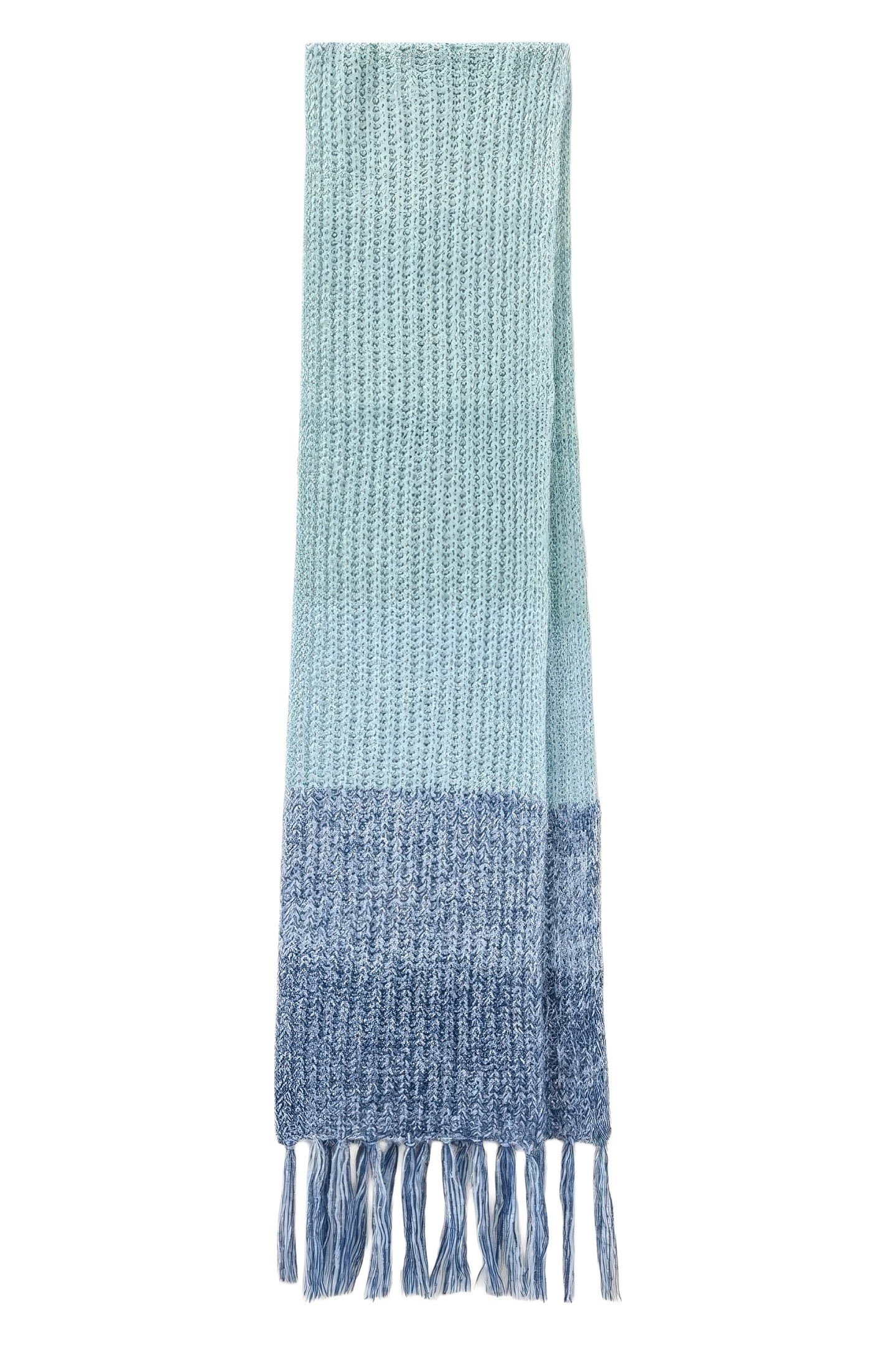KNITTED OMBRE SCARF BLUE MULTI 1