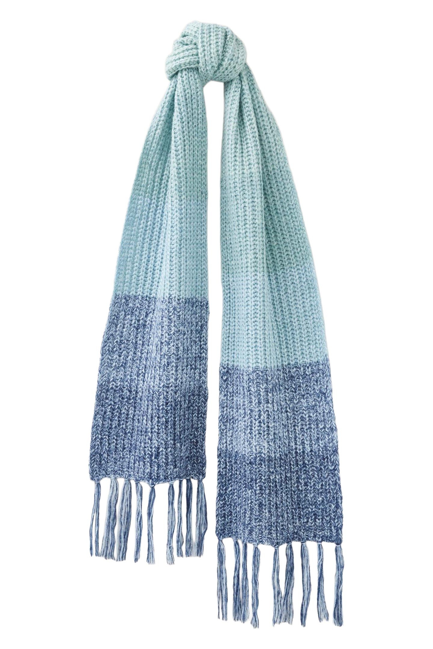 KNITTED OMBRE SCARF BLUE MULTI 5