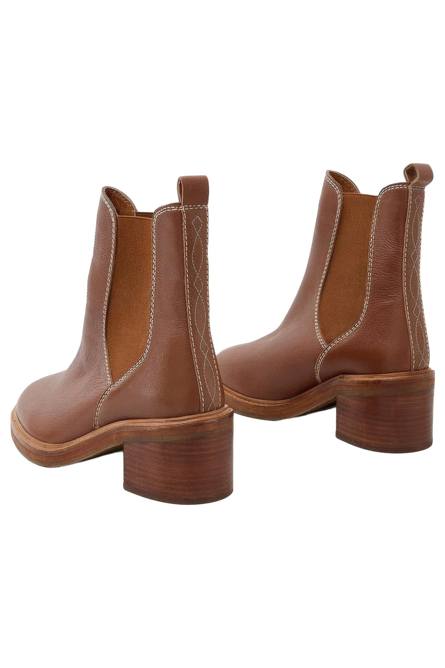 CONNIE LEATHER CHELSEA BOOT MID TAN 3